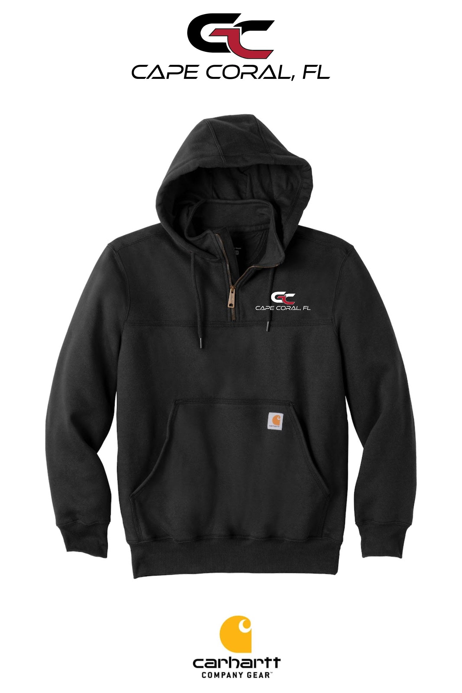 Carhartt® Rain Defender® Paxton Heavyweight Hooded Zip Mock Sweatshirt - GORMAN CO - CAPE CORAL