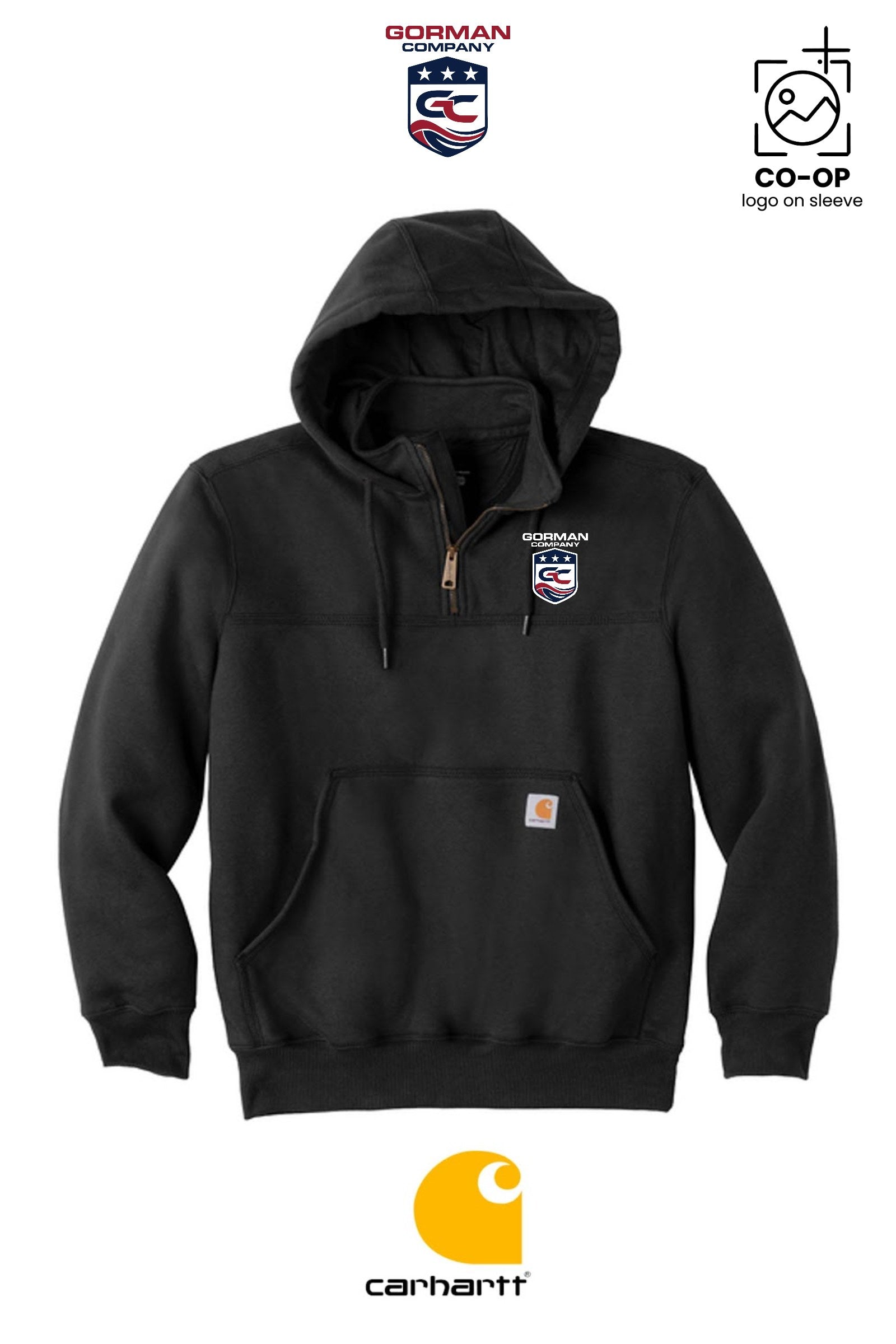 Carhartt® Rain Defender® Paxton Heavyweight Hooded Zip Mock Sweatshirt - GORMAN CO - PANAMA CITY