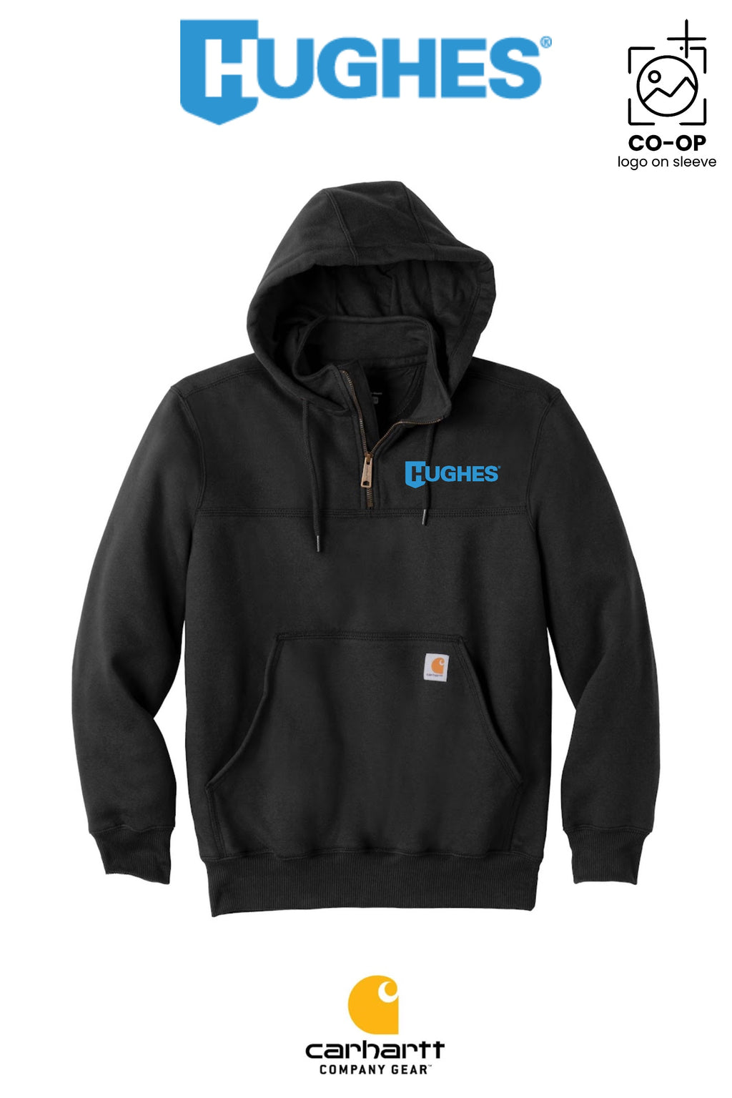 Carhartt® Rain Defender® Paxton Heavyweight Hooded Zip Mock Sweatshirt - HUGHES SUPPLY