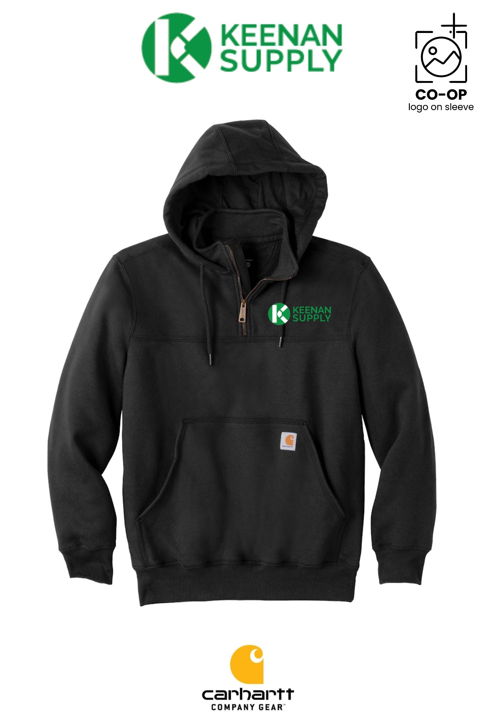 Carhartt® Rain Defender® Paxton Heavyweight Hooded Zip Mock Sweatshirt - KEENAN SUPPLY