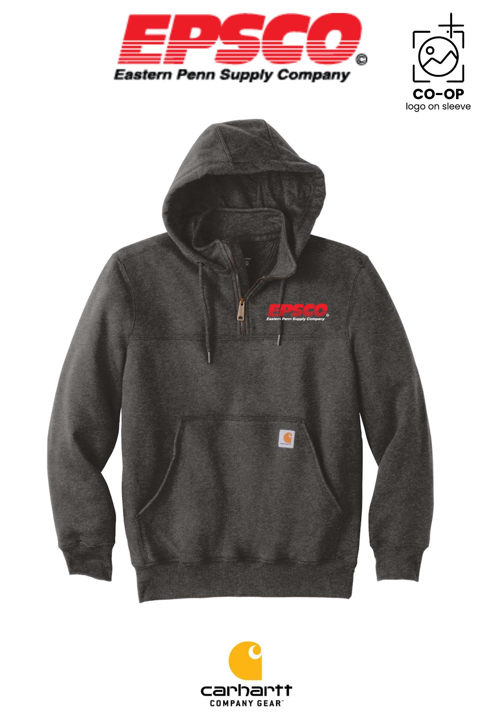 Carhartt® Rain Defender® Paxton Heavyweight Hooded Zip Mock Sweatshirt - EPSCO