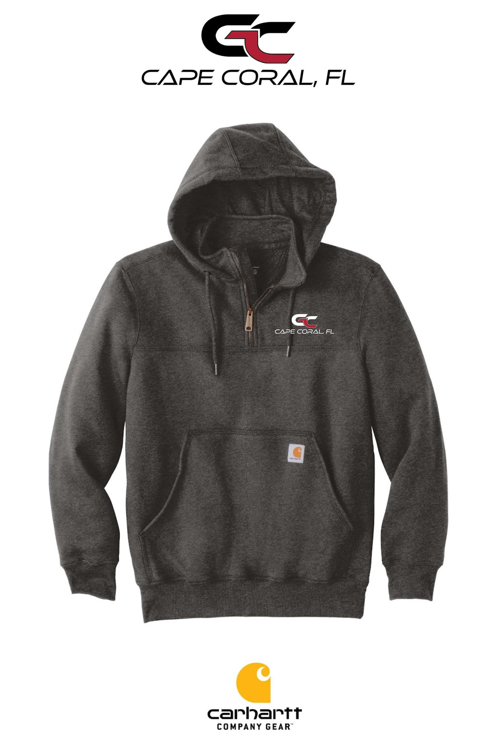 Carhartt® Rain Defender® Paxton Heavyweight Hooded Zip Mock Sweatshirt - GORMAN CO - CAPE CORAL