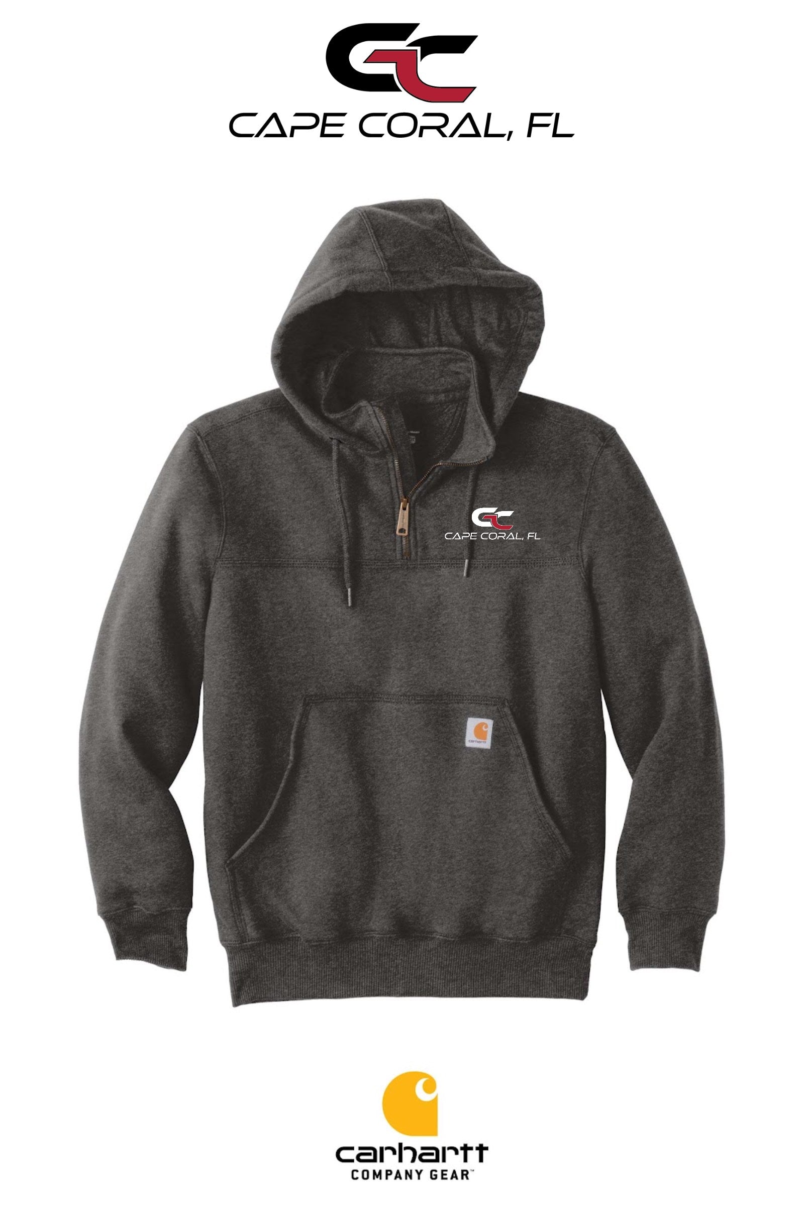 Carhartt® Rain Defender® Paxton Heavyweight Hooded Zip Mock Sweatshirt - GORMAN CO - CAPE CORAL