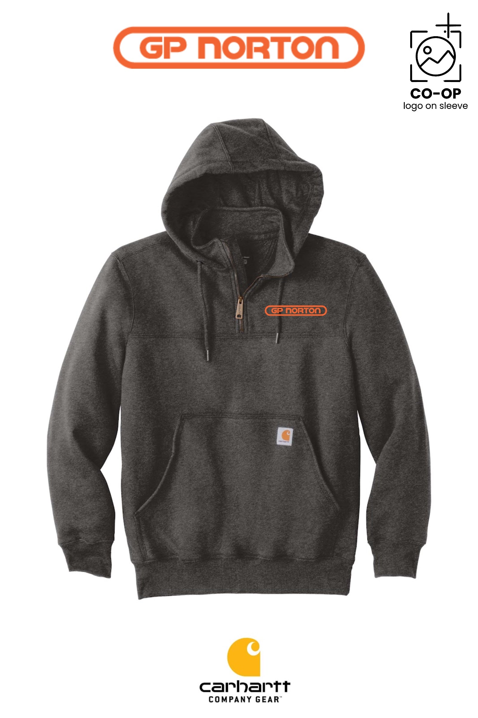 Carhartt® Rain Defender® Paxton Heavyweight Hooded Zip Mock Sweatshirt - G P NORTON