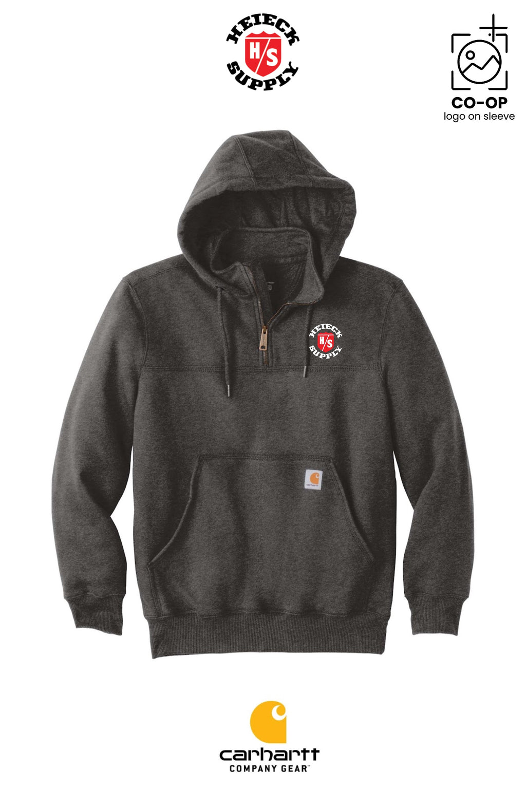 Carhartt® Rain Defender® Paxton Heavyweight Hooded Zip Mock Sweatshirt - HEIECK SUPPLY