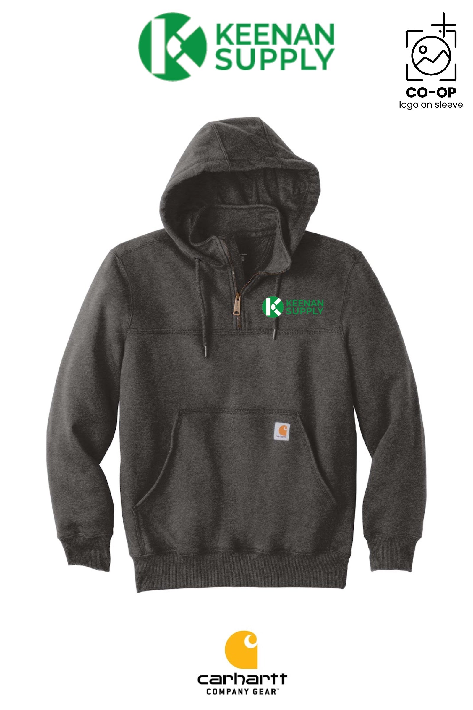 Carhartt® Rain Defender® Paxton Heavyweight Hooded Zip Mock Sweatshirt - KEENAN SUPPLY