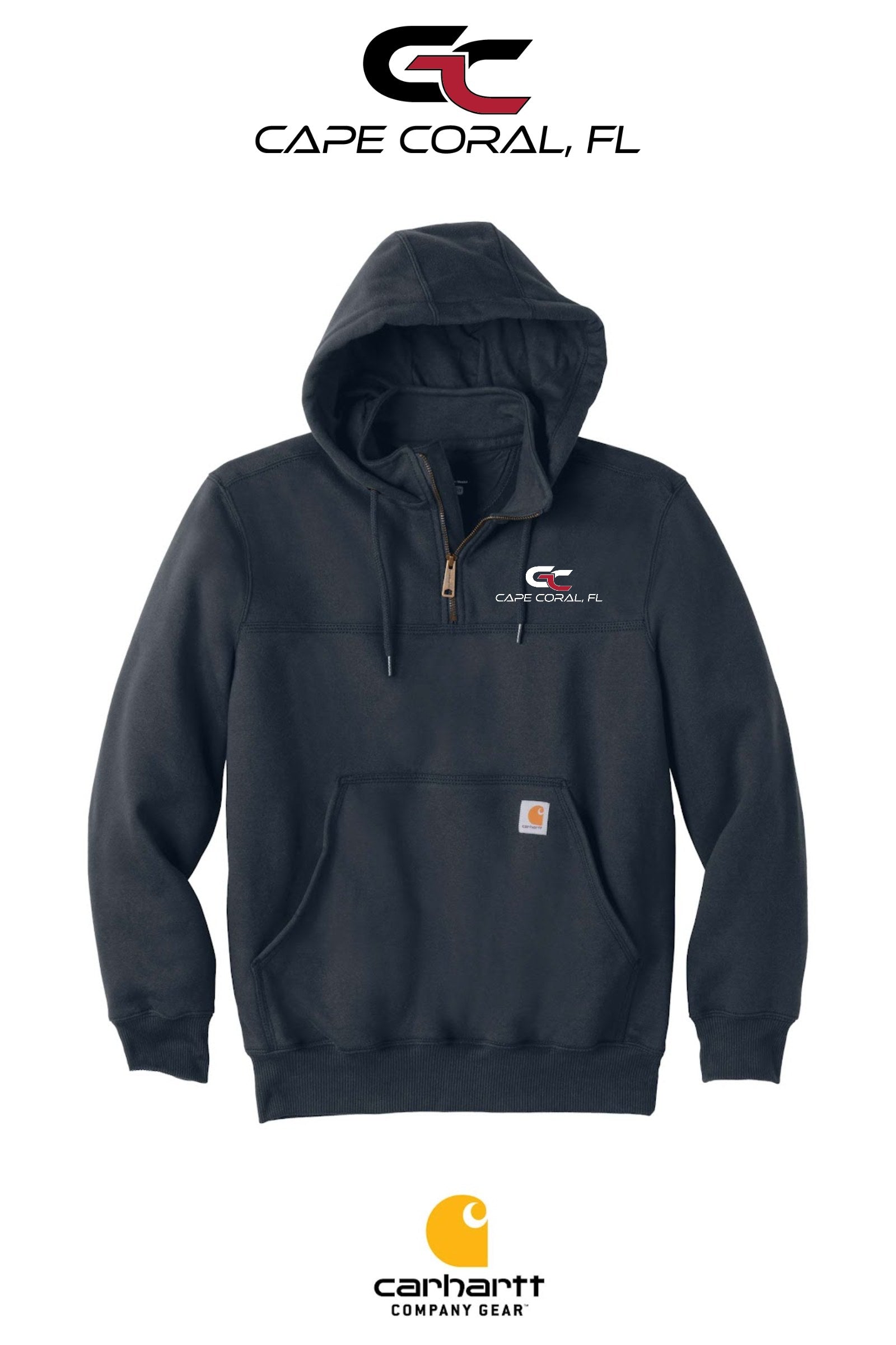 Carhartt® Rain Defender® Paxton Heavyweight Hooded Zip Mock Sweatshirt - GORMAN CO - CAPE CORAL