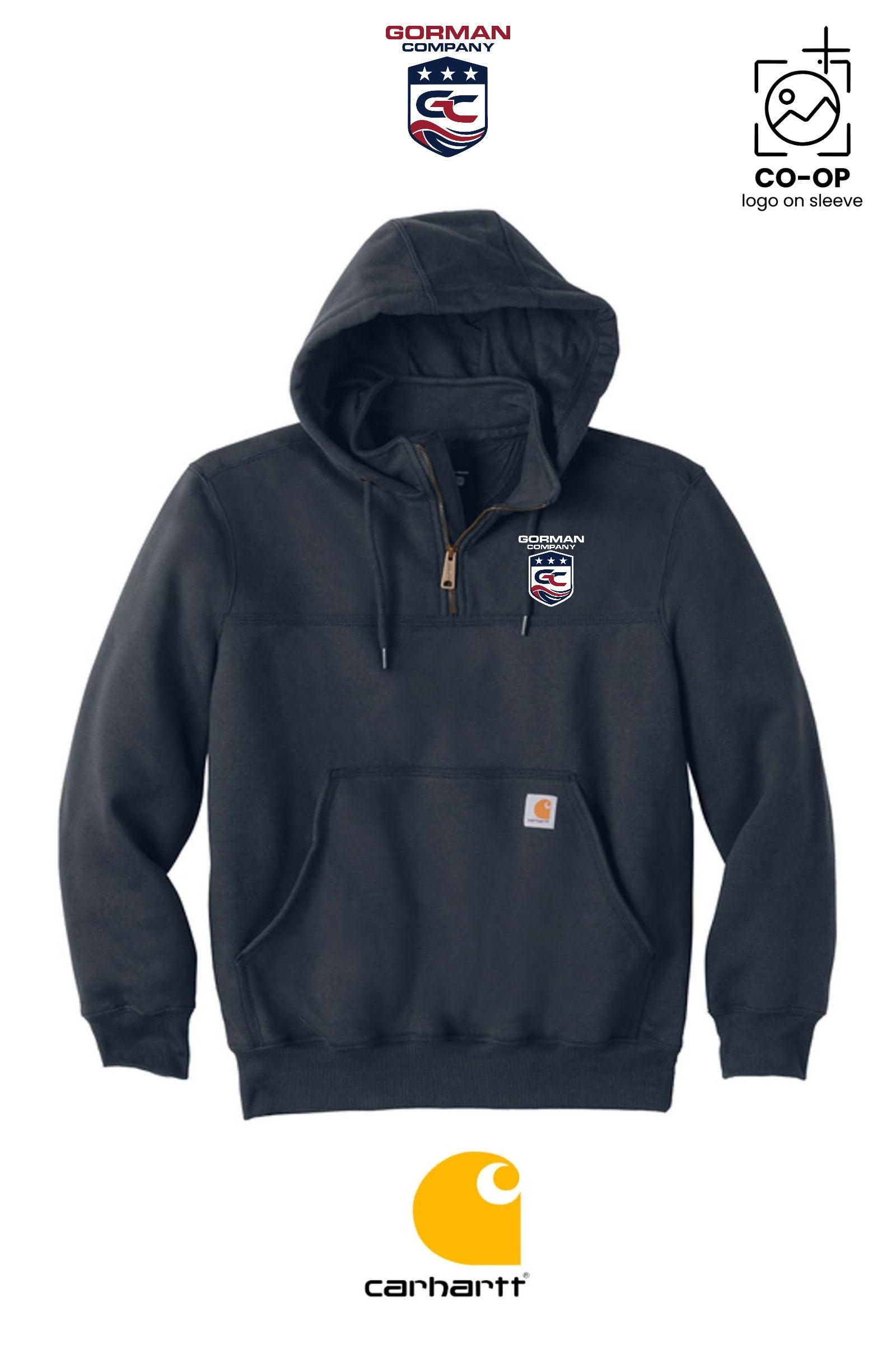 Carhartt® Rain Defender® Paxton Heavyweight Hooded Zip Mock Sweatshirt - GORMAN CO - PANAMA CITY