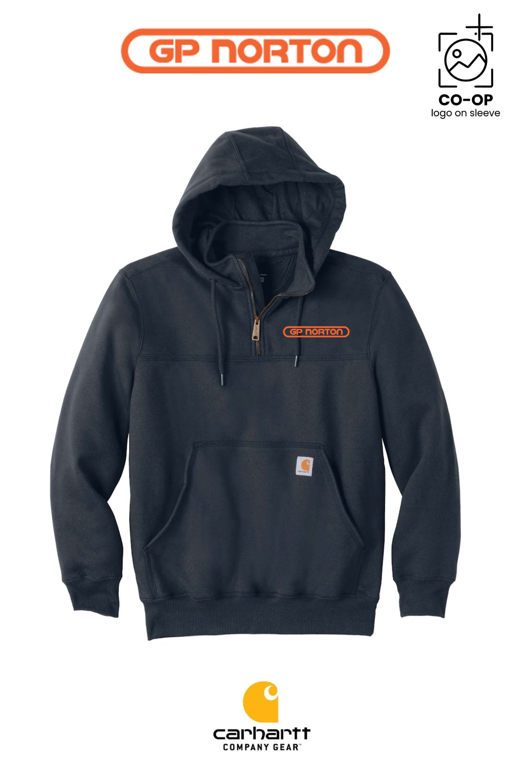 Carhartt® Rain Defender® Paxton Heavyweight Hooded Zip Mock Sweatshirt - G P NORTON