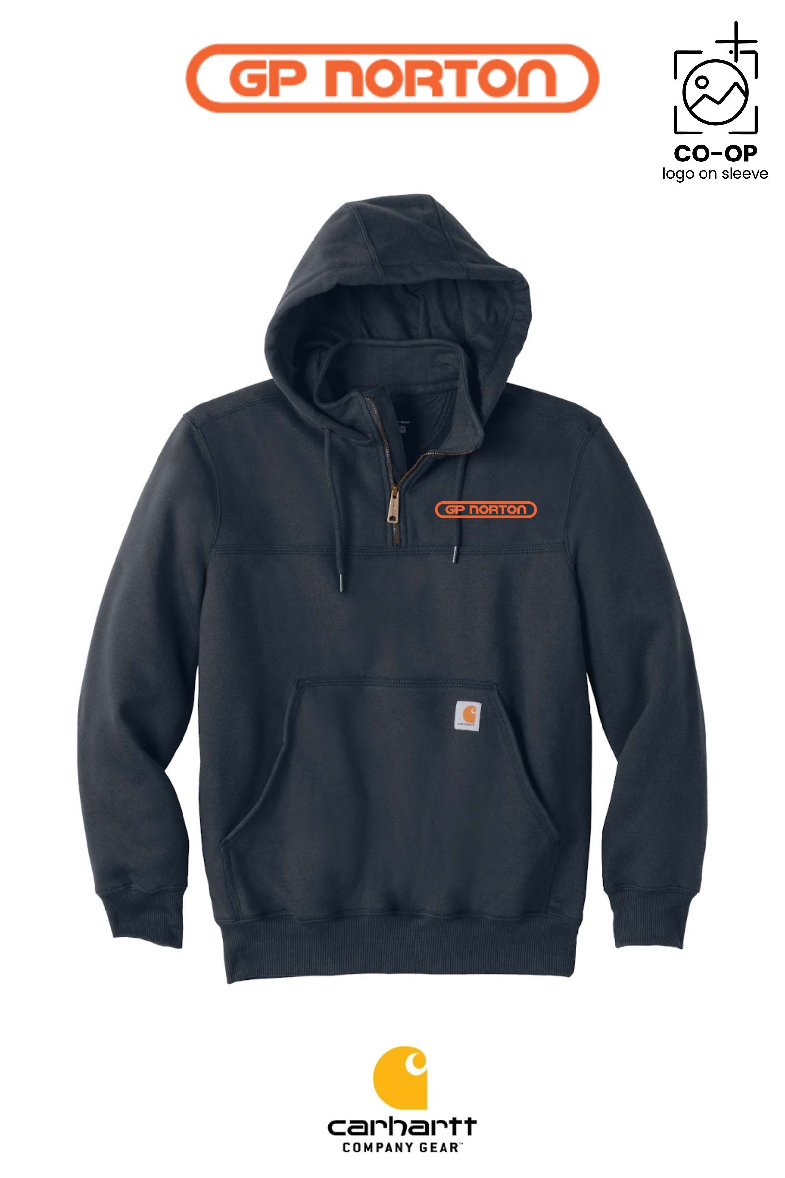 Carhartt® Rain Defender® Paxton Heavyweight Hooded Zip Mock Sweatshirt - G P NORTON