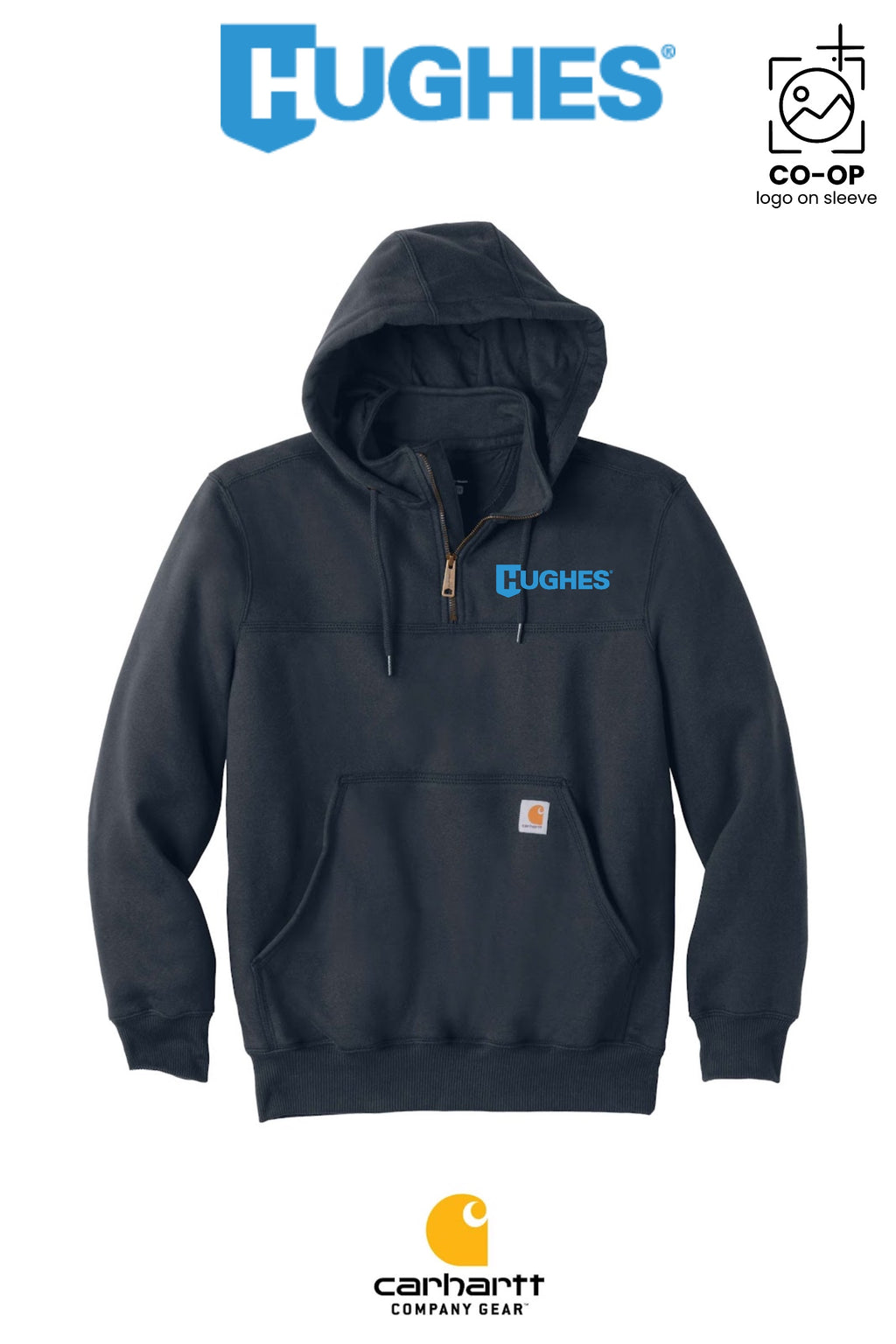 Carhartt® Rain Defender® Paxton Heavyweight Hooded Zip Mock Sweatshirt - HUGHES SUPPLY