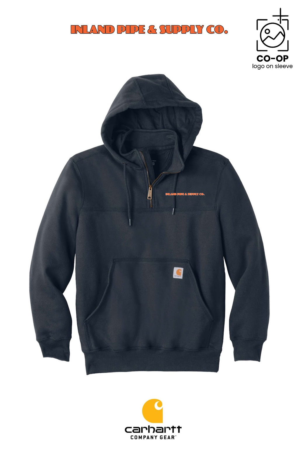 Carhartt® Rain Defender® Paxton Heavyweight Hooded Zip Mock Sweatshirt - INLAND PIPE AND SUPPLY