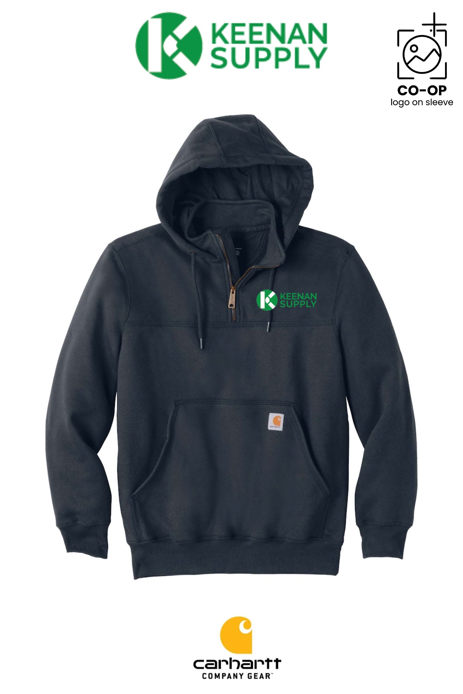 Carhartt® Rain Defender® Paxton Heavyweight Hooded Zip Mock Sweatshirt - KEENAN SUPPLY