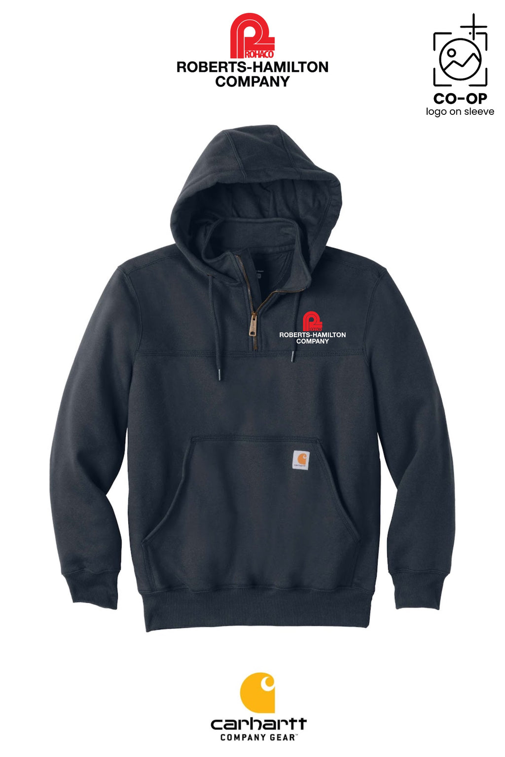 Carhartt® Rain Defender® Paxton Heavyweight Hooded Zip Mock Sweatshirt - ROBERTS-HAMILTON