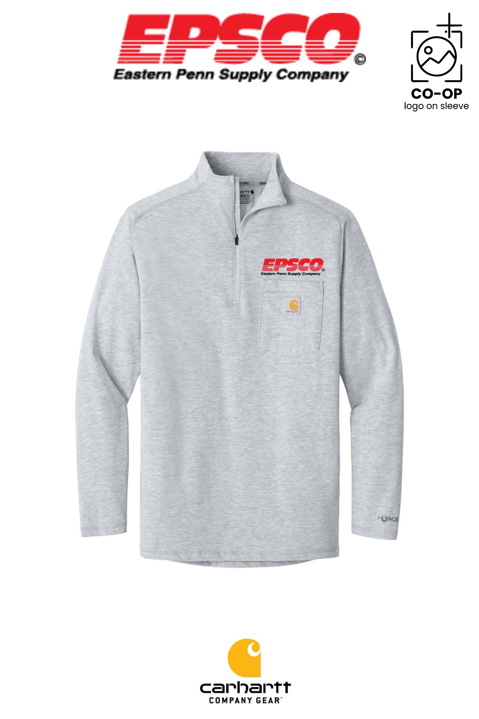 Carhartt Force® 1/4-Zip Long Sleeve T-Shirt - EPSCO