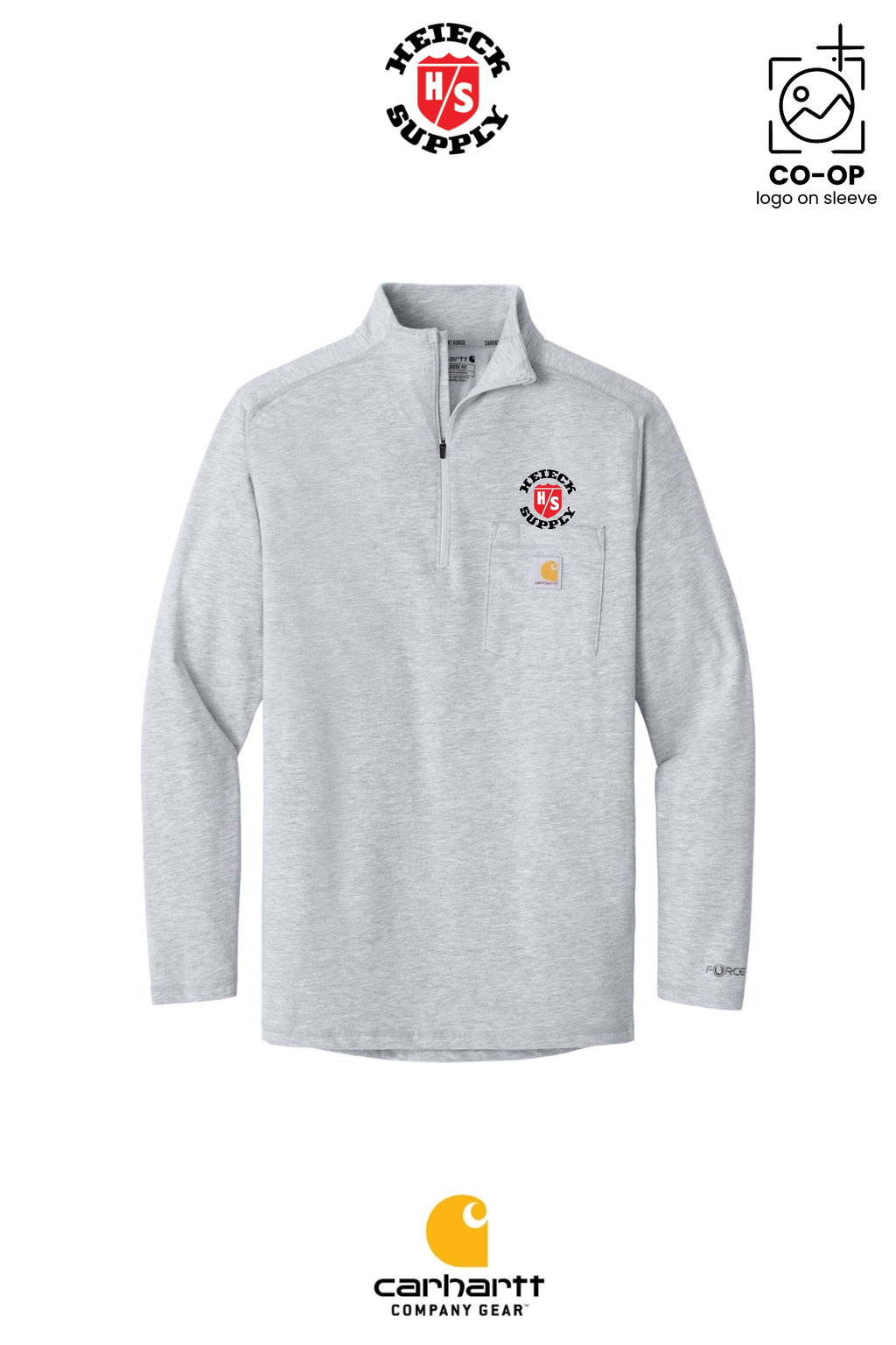 Carhartt Force® 1/4-Zip Long Sleeve T-Shirt - HEIECK SUPPLY