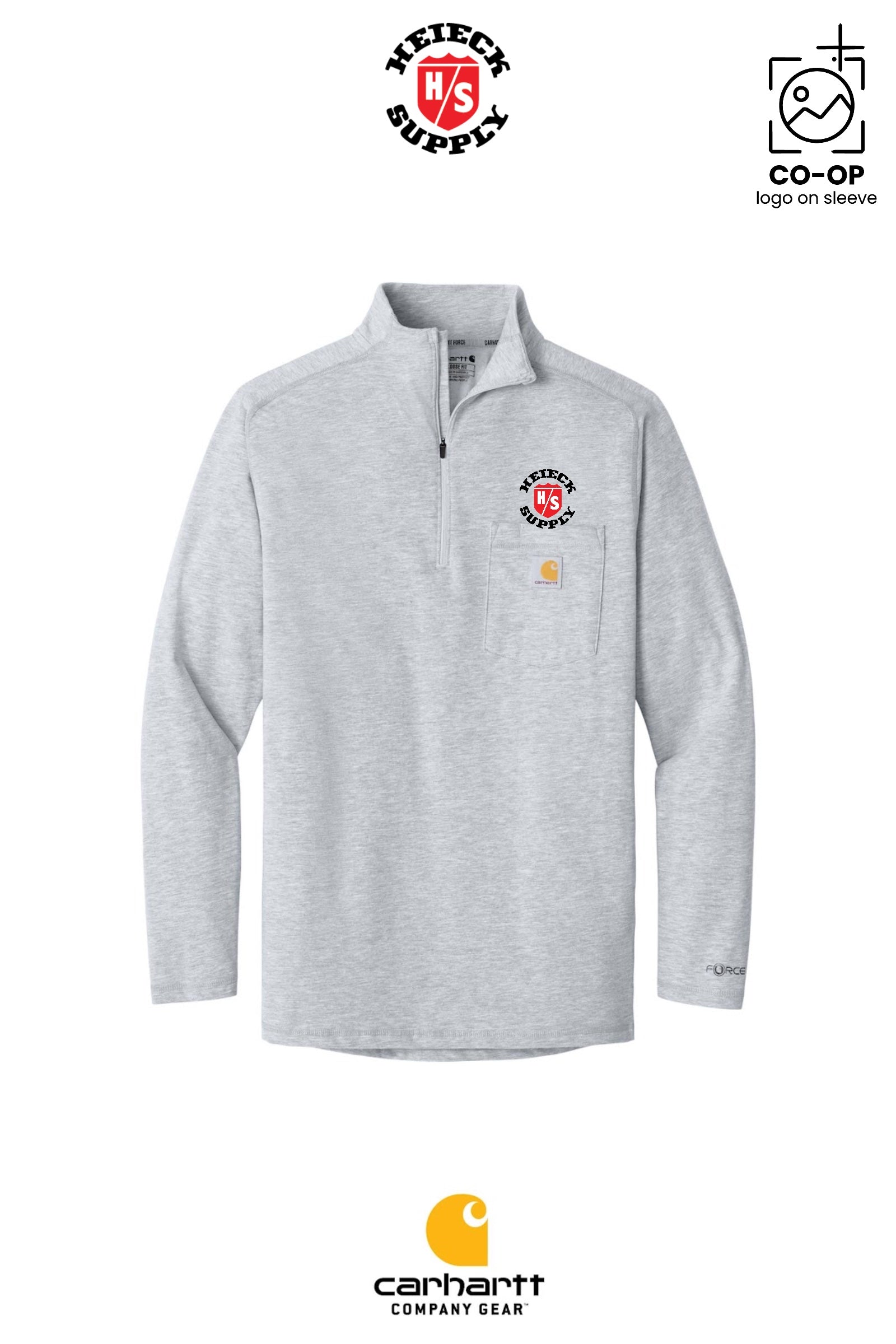 Carhartt Force® 1/4-Zip Long Sleeve T-Shirt - HEIECK SUPPLY