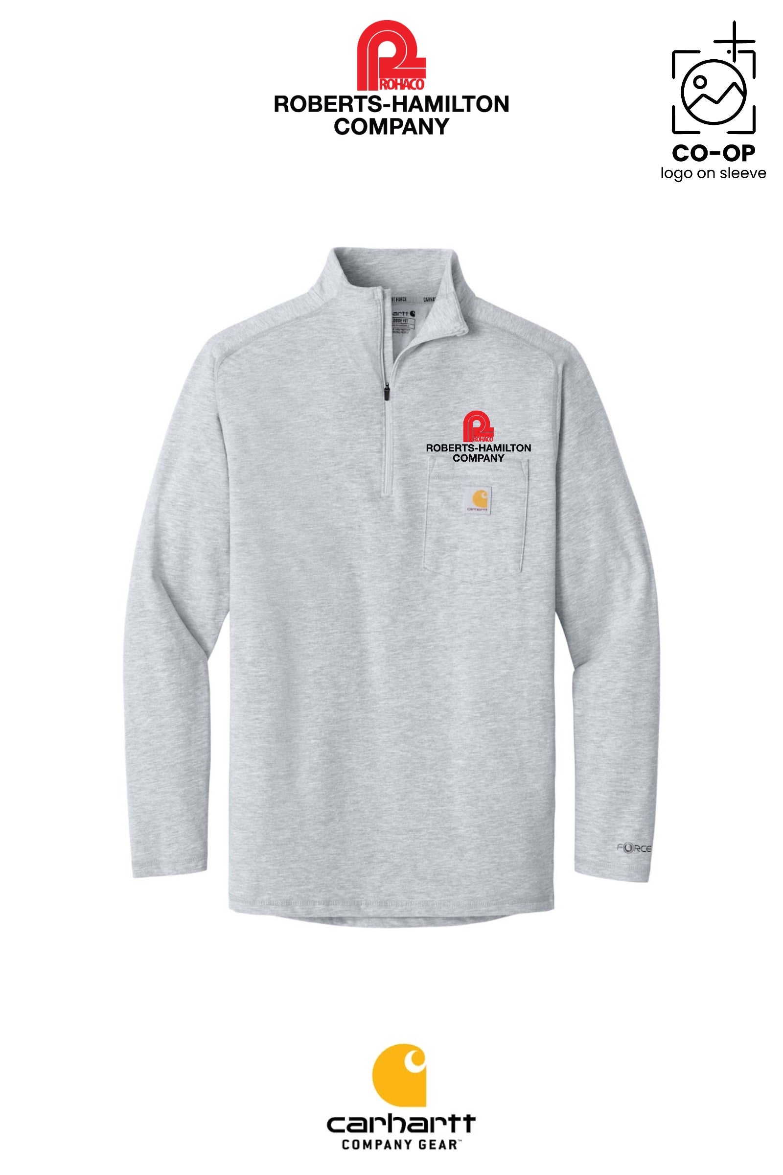 Carhartt Force® 1/4-Zip Long Sleeve T-Shirt - ROBERTS-HAMILTON
