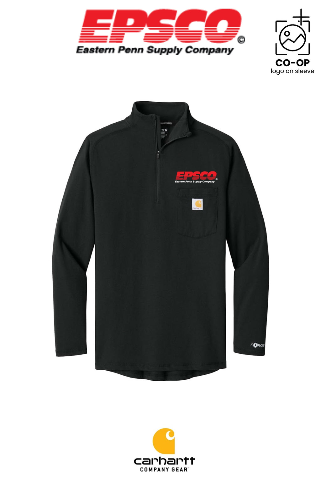 Carhartt Force® 1/4-Zip Long Sleeve T-Shirt - EPSCO