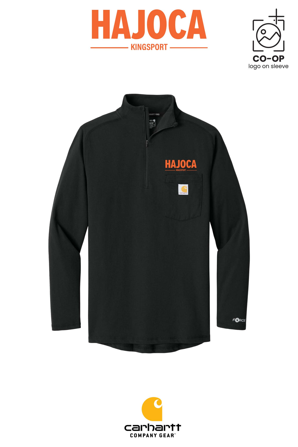 Carhartt Force® 1/4-Zip Long Sleeve T-Shirt - HAJOCA - KINGSPORT