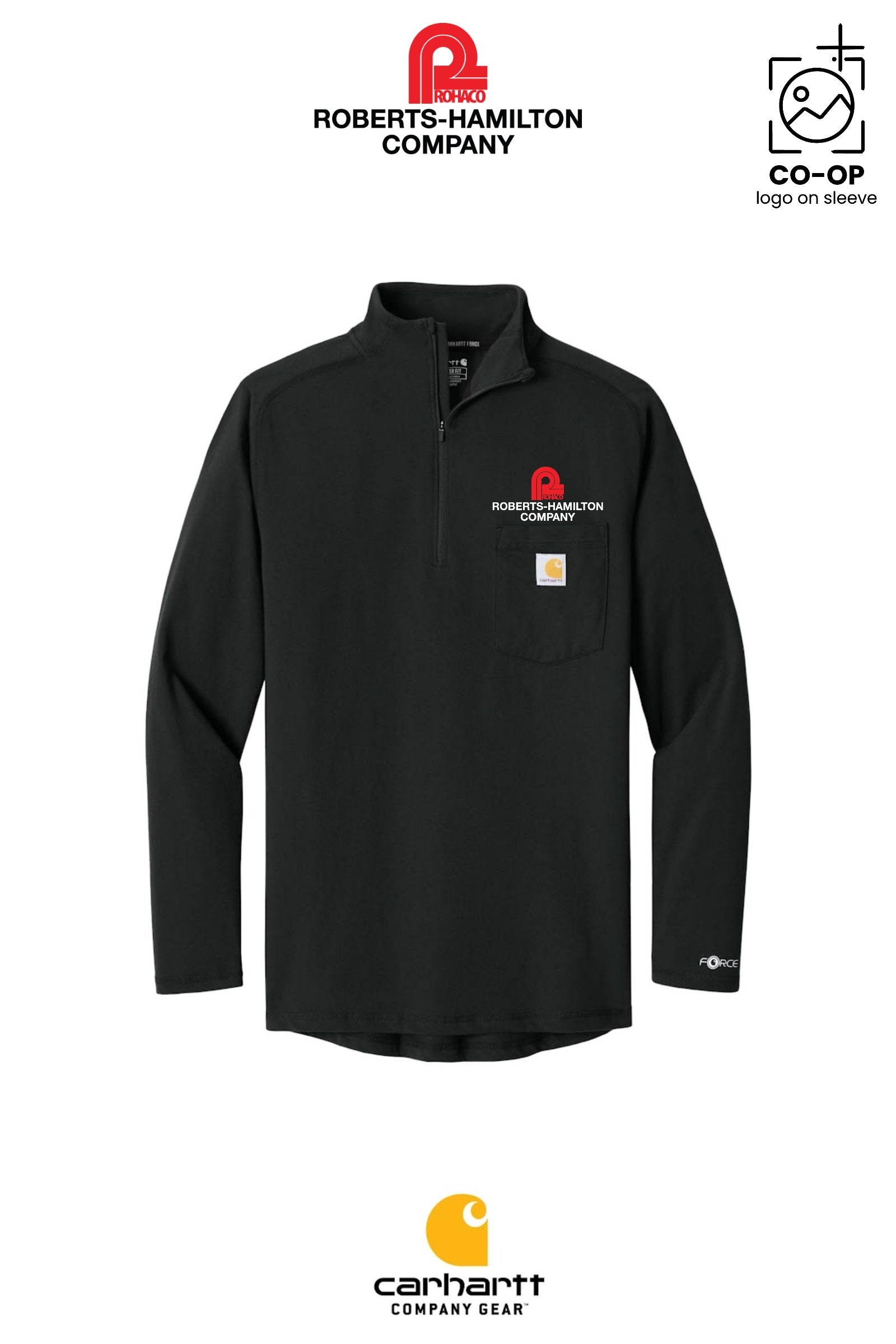 Carhartt Force® 1/4-Zip Long Sleeve T-Shirt - ROBERTS-HAMILTON