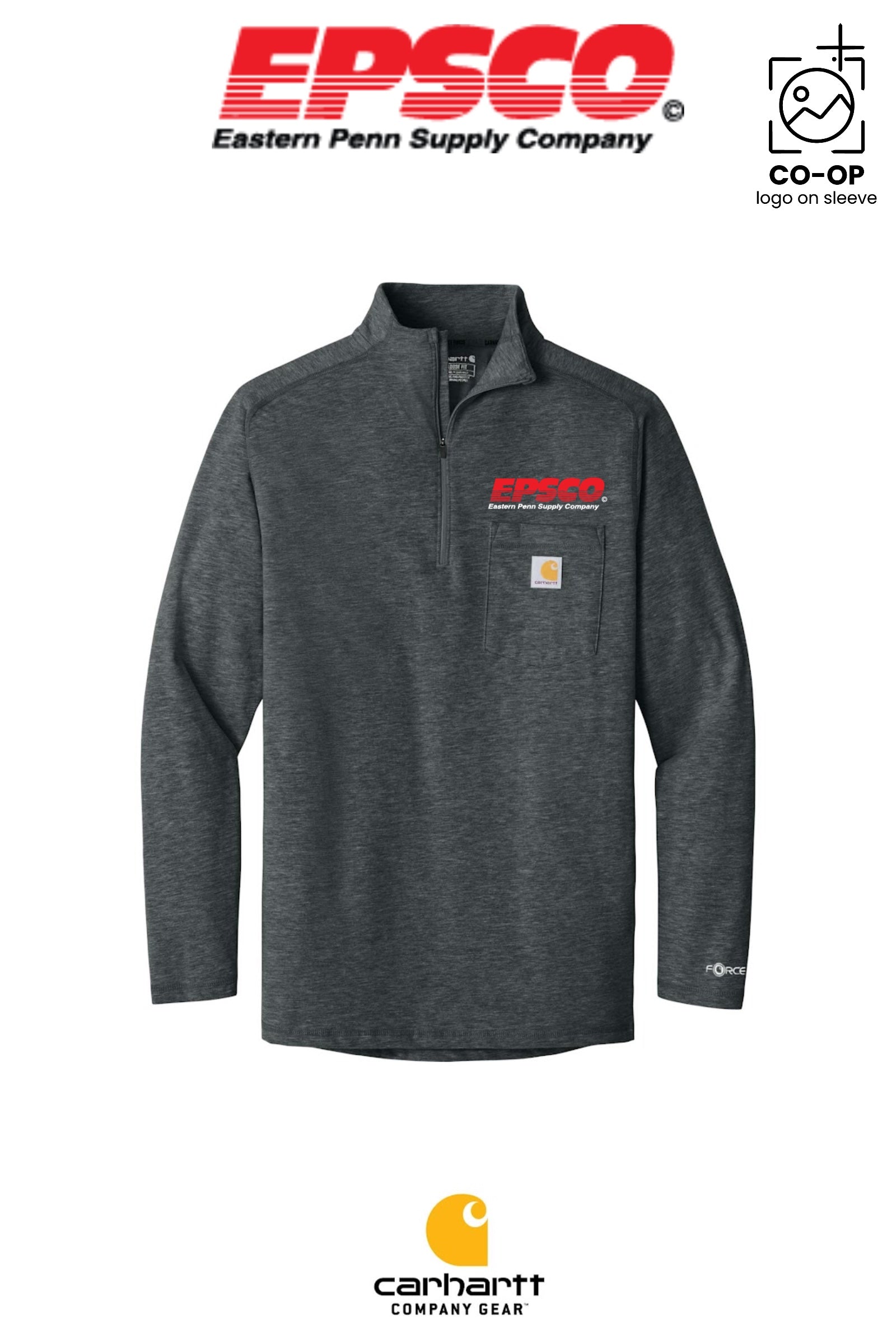 Carhartt Force® 1/4-Zip Long Sleeve T-Shirt - EPSCO