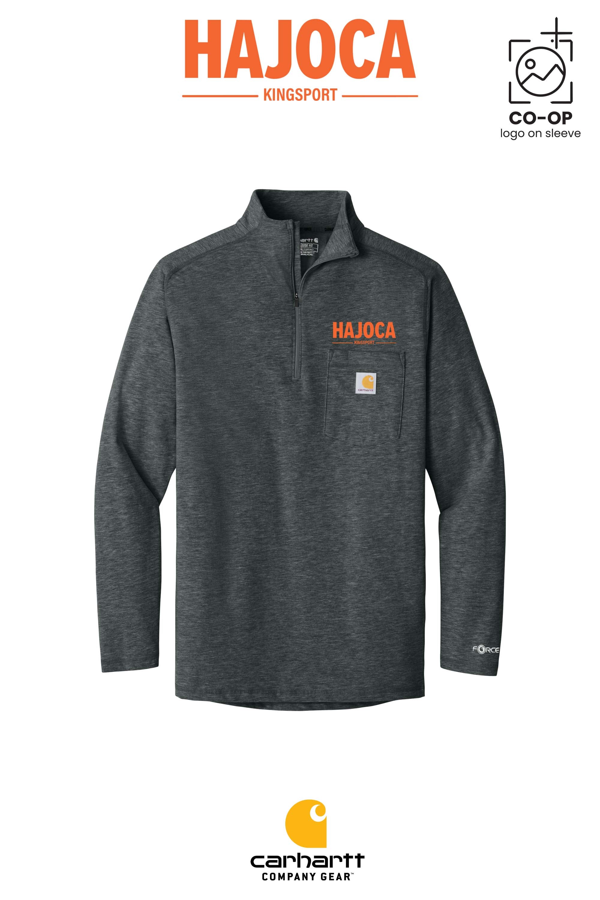 Carhartt Force® 1/4-Zip Long Sleeve T-Shirt - HAJOCA - KINGSPORT