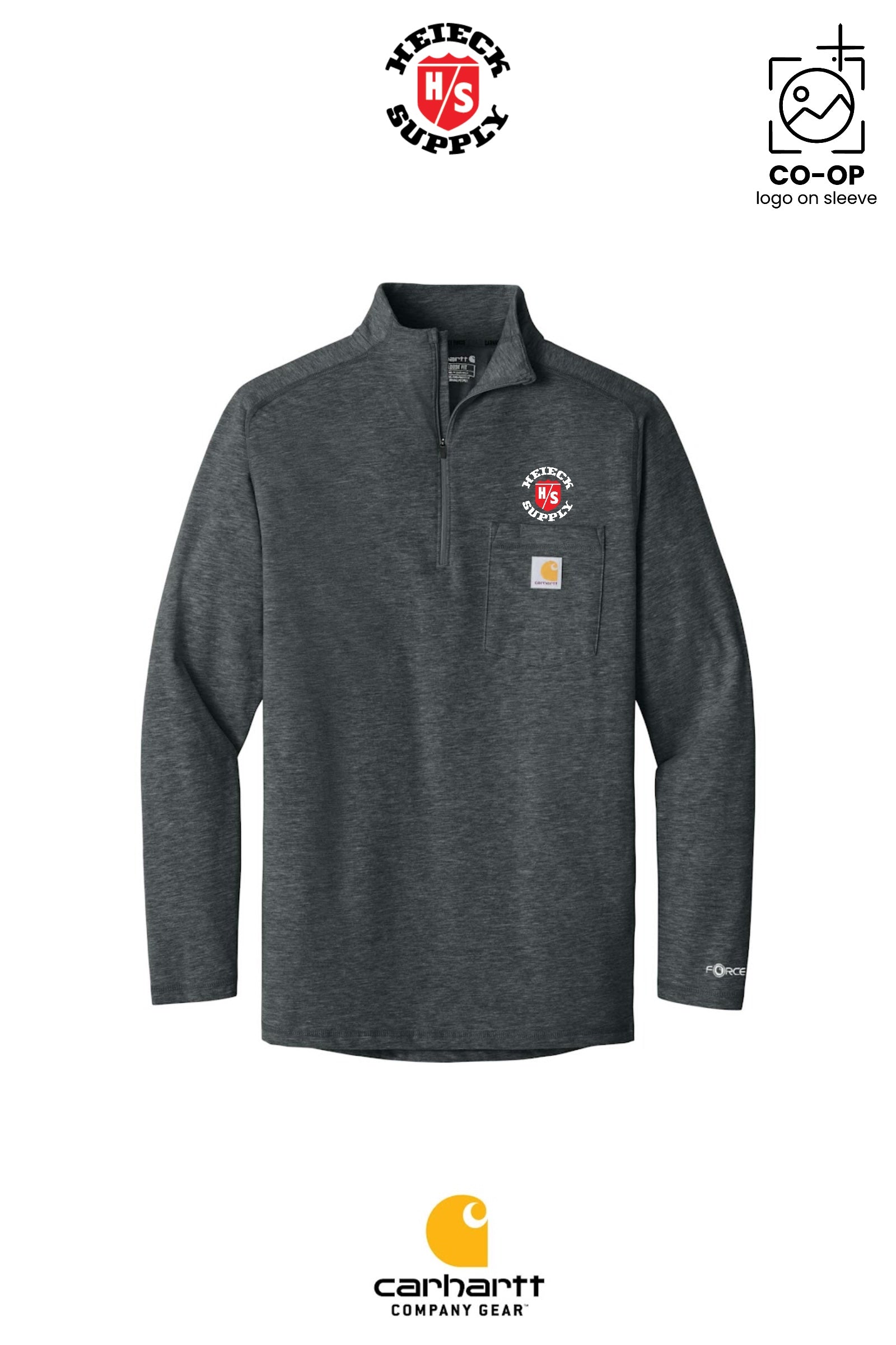 Carhartt Force® 1/4-Zip Long Sleeve T-Shirt - HEIECK SUPPLY