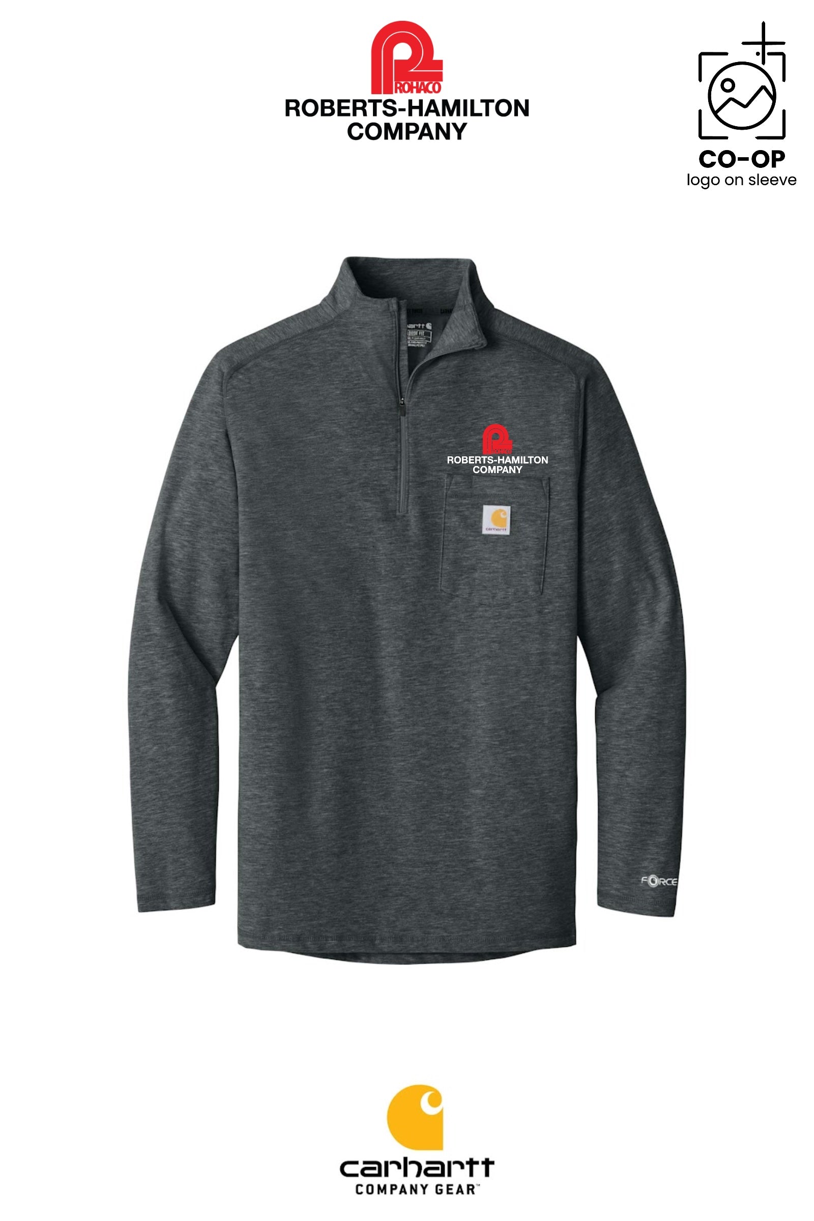 Carhartt Force® 1/4-Zip Long Sleeve T-Shirt - ROBERTS-HAMILTON