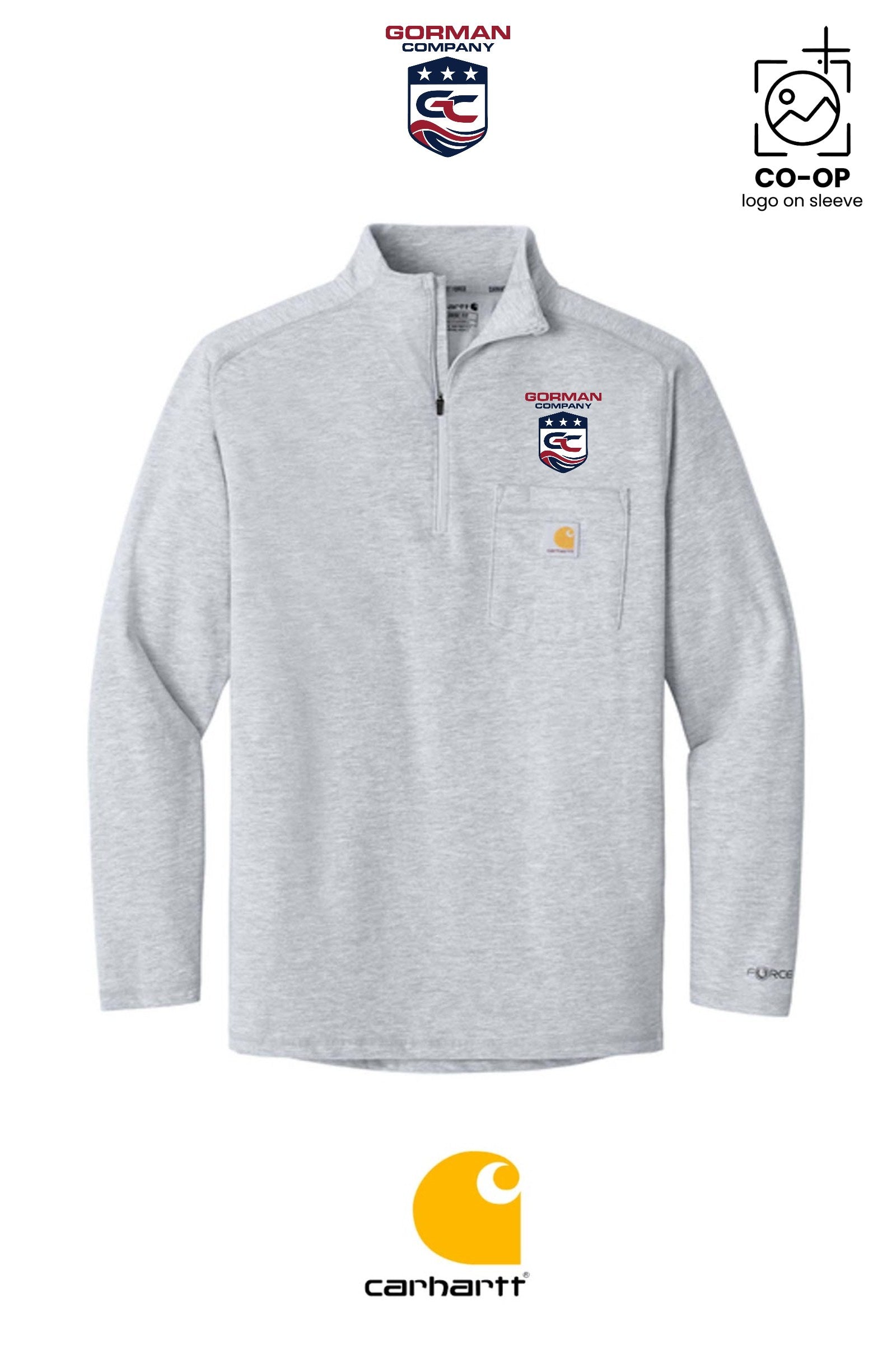 Carhartt Force® 1/4-Zip Long Sleeve T-Shirt - GORMAN CO - PANAMA CITY