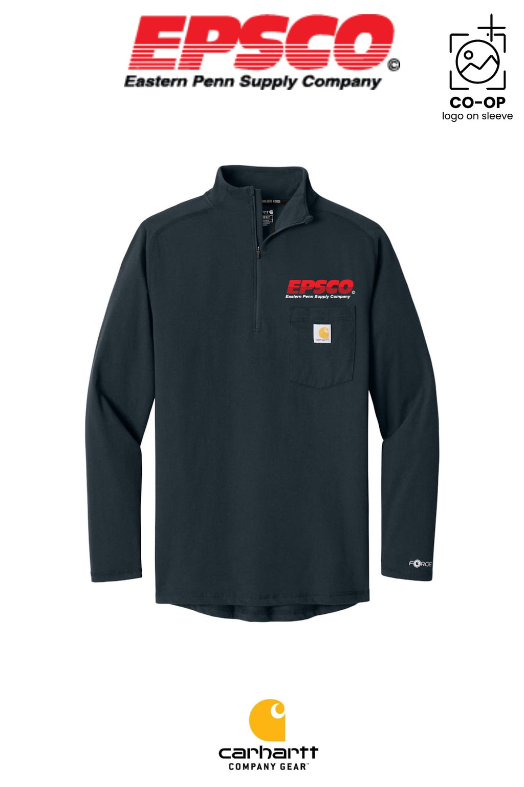 Carhartt Force® 1/4-Zip Long Sleeve T-Shirt - EPSCO