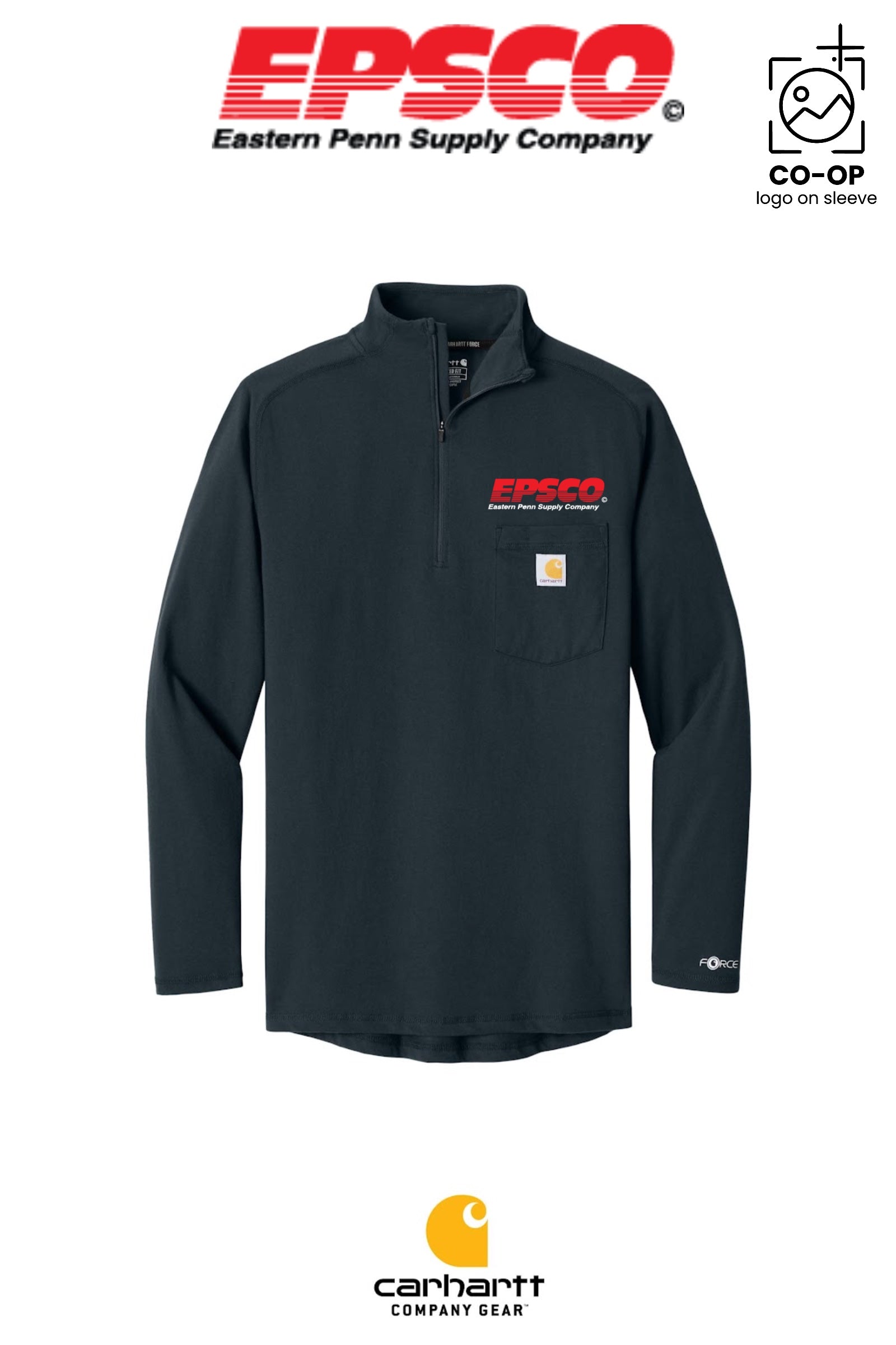 Carhartt Force® 1/4-Zip Long Sleeve T-Shirt - EPSCO