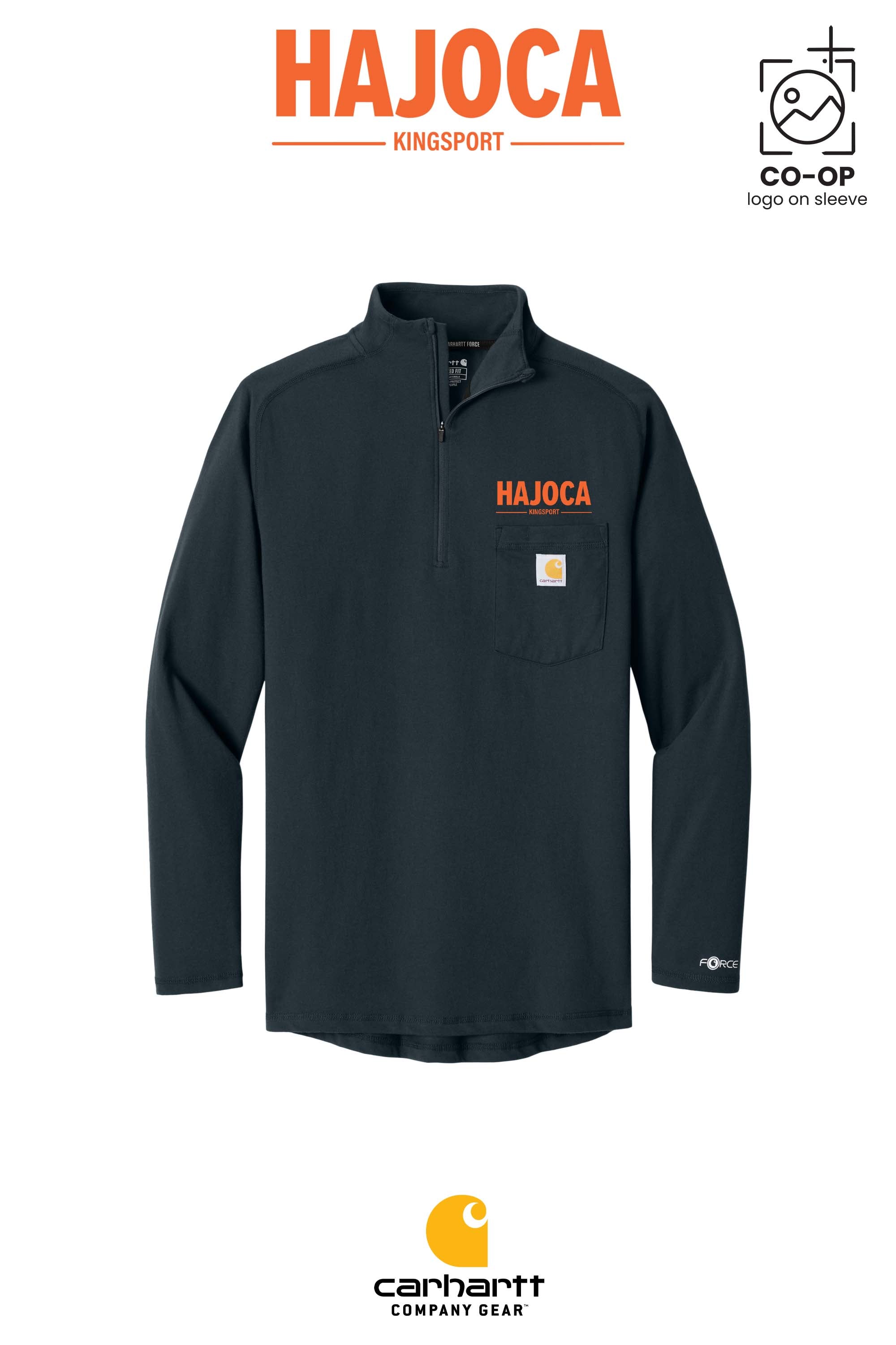 Carhartt Force® 1/4-Zip Long Sleeve T-Shirt - HAJOCA - KINGSPORT