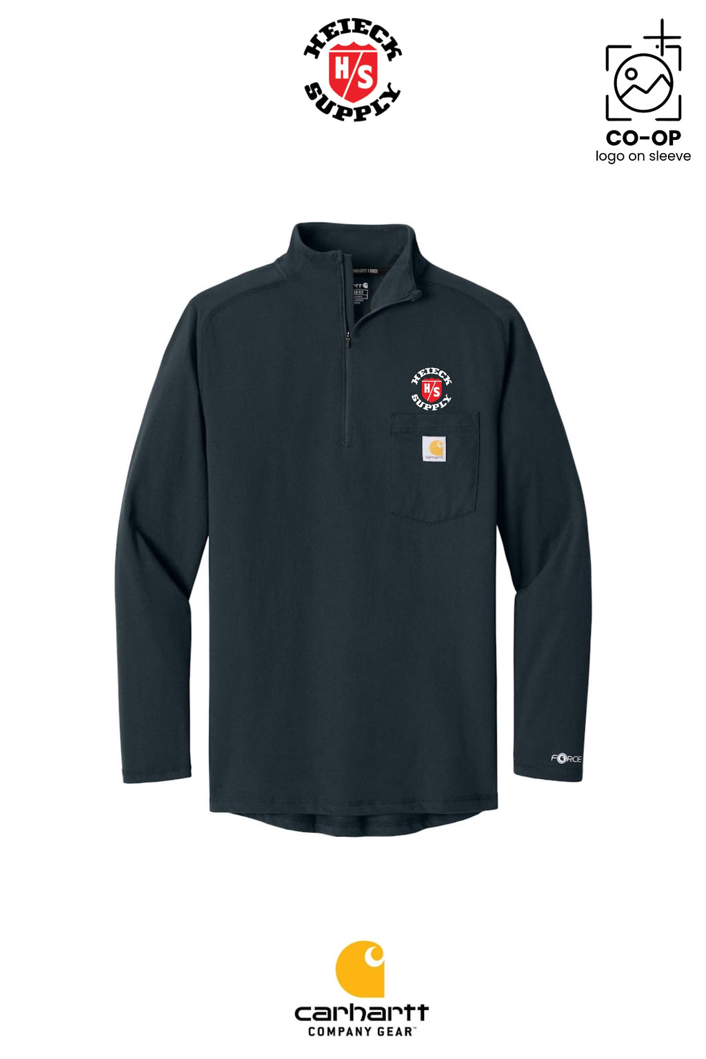 Carhartt Force® 1/4-Zip Long Sleeve T-Shirt - HEIECK SUPPLY