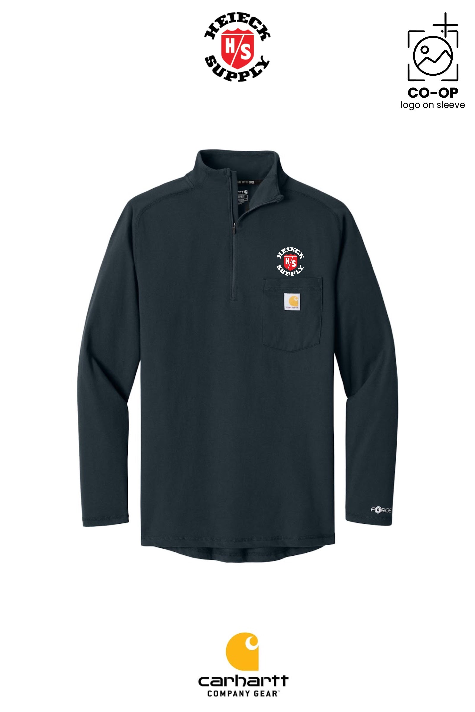 Carhartt Force® 1/4-Zip Long Sleeve T-Shirt - HEIECK SUPPLY