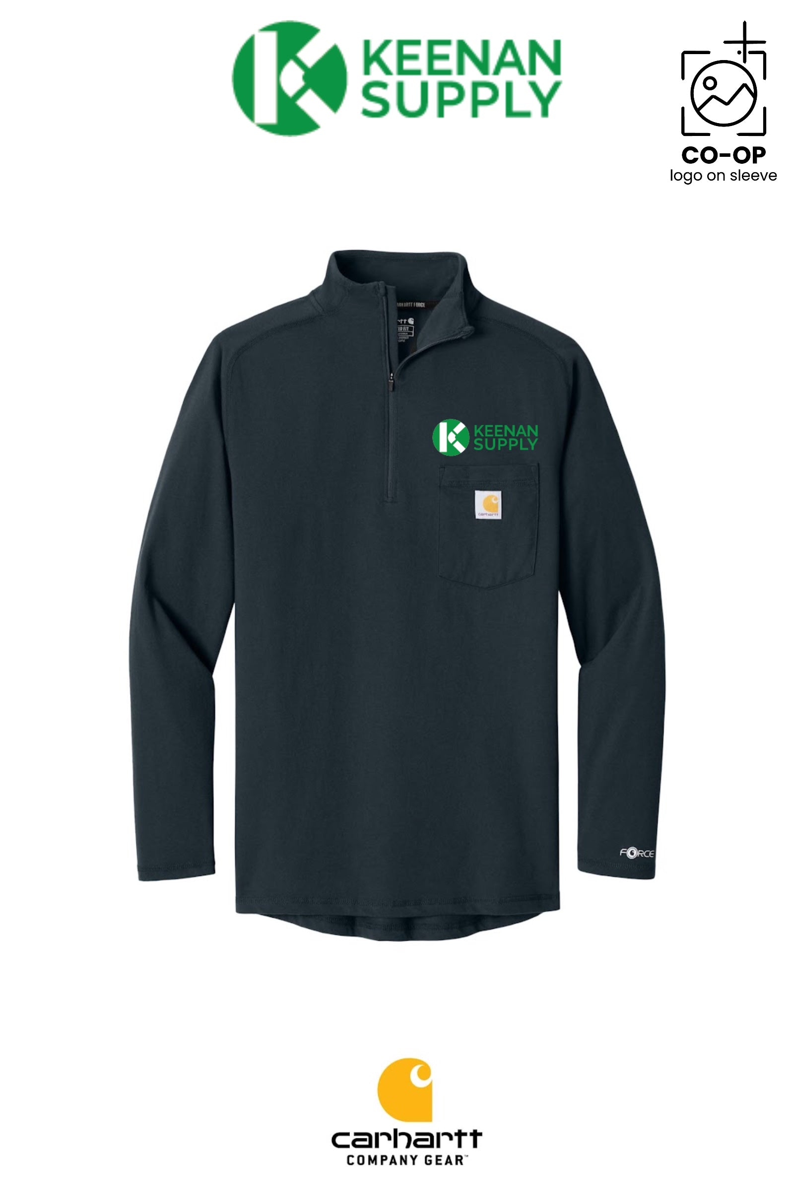 Carhartt Force® 1/4-Zip Long Sleeve T-Shirt - KEENAN SUPPLY