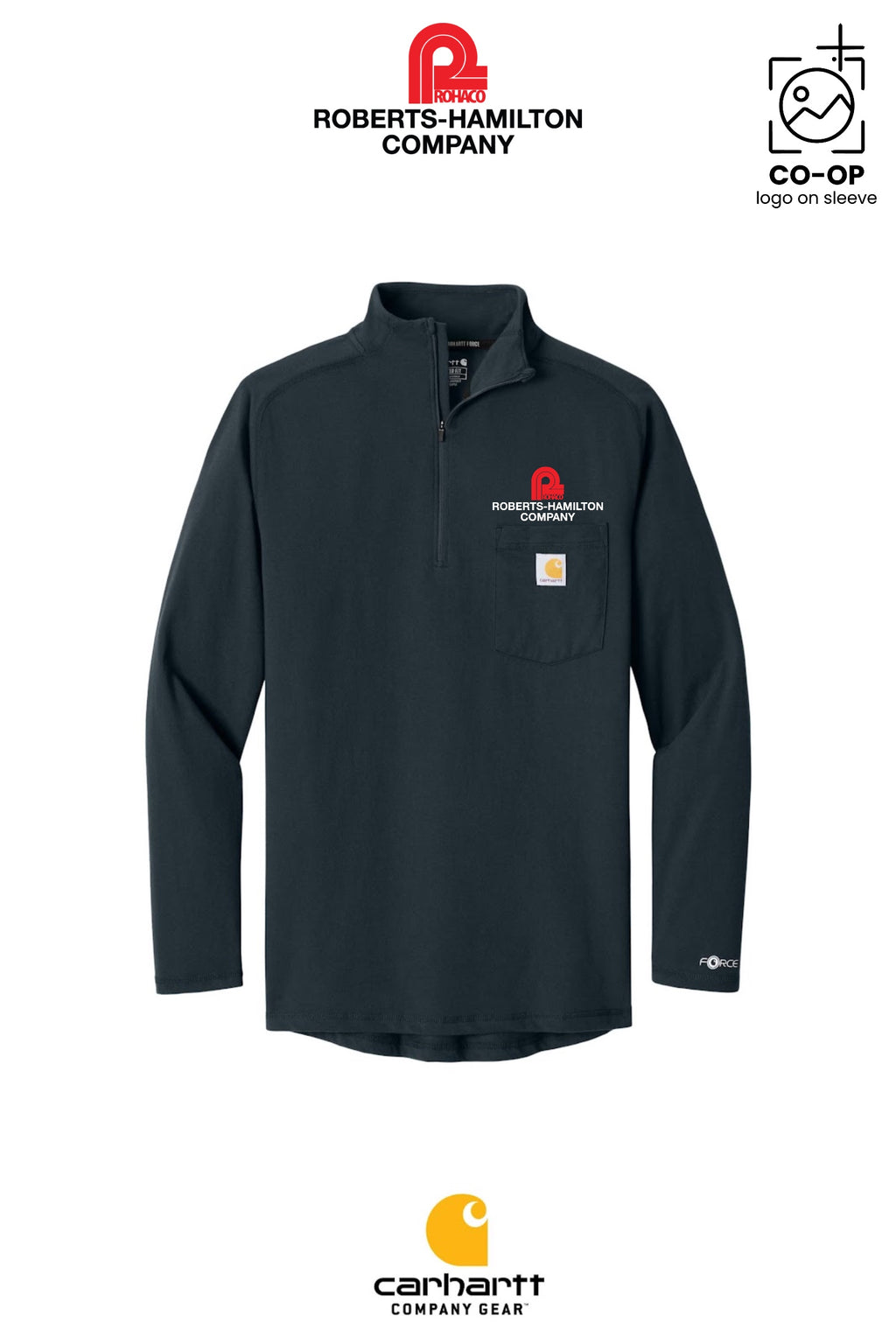 Carhartt Force® 1/4-Zip Long Sleeve T-Shirt - ROBERTS-HAMILTON