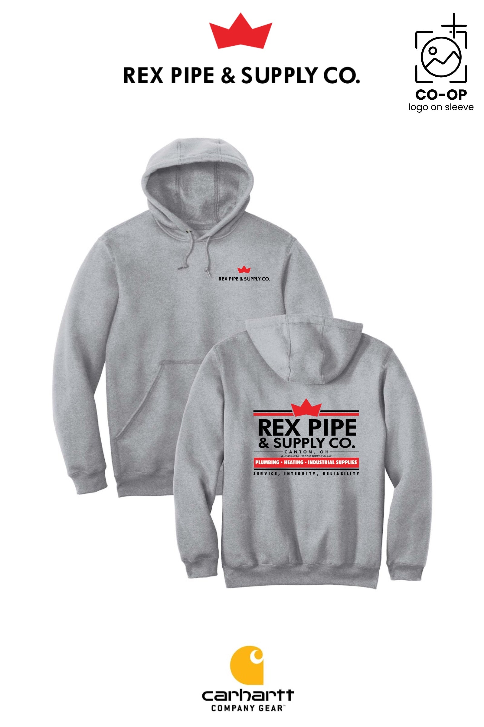 Carhartt® Midweight Hooded Sweatshirt - REX PIPE AND SUPPLY - CANTON