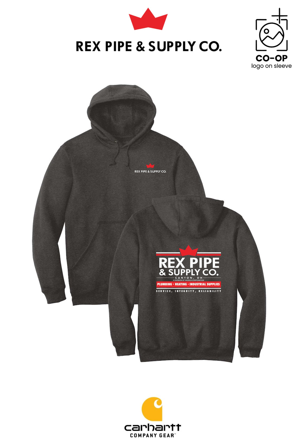 Carhartt® Midweight Hooded Sweatshirt - REX PIPE AND SUPPLY - CANTON