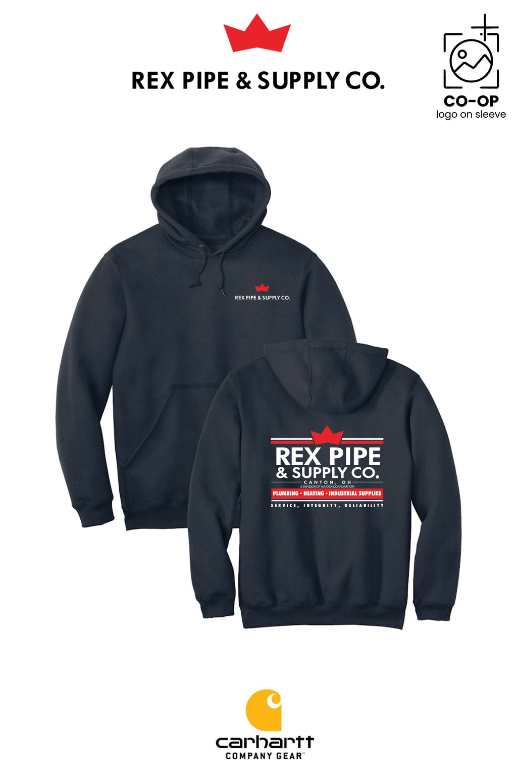Carhartt® Midweight Hooded Sweatshirt - REX PIPE AND SUPPLY - CANTON