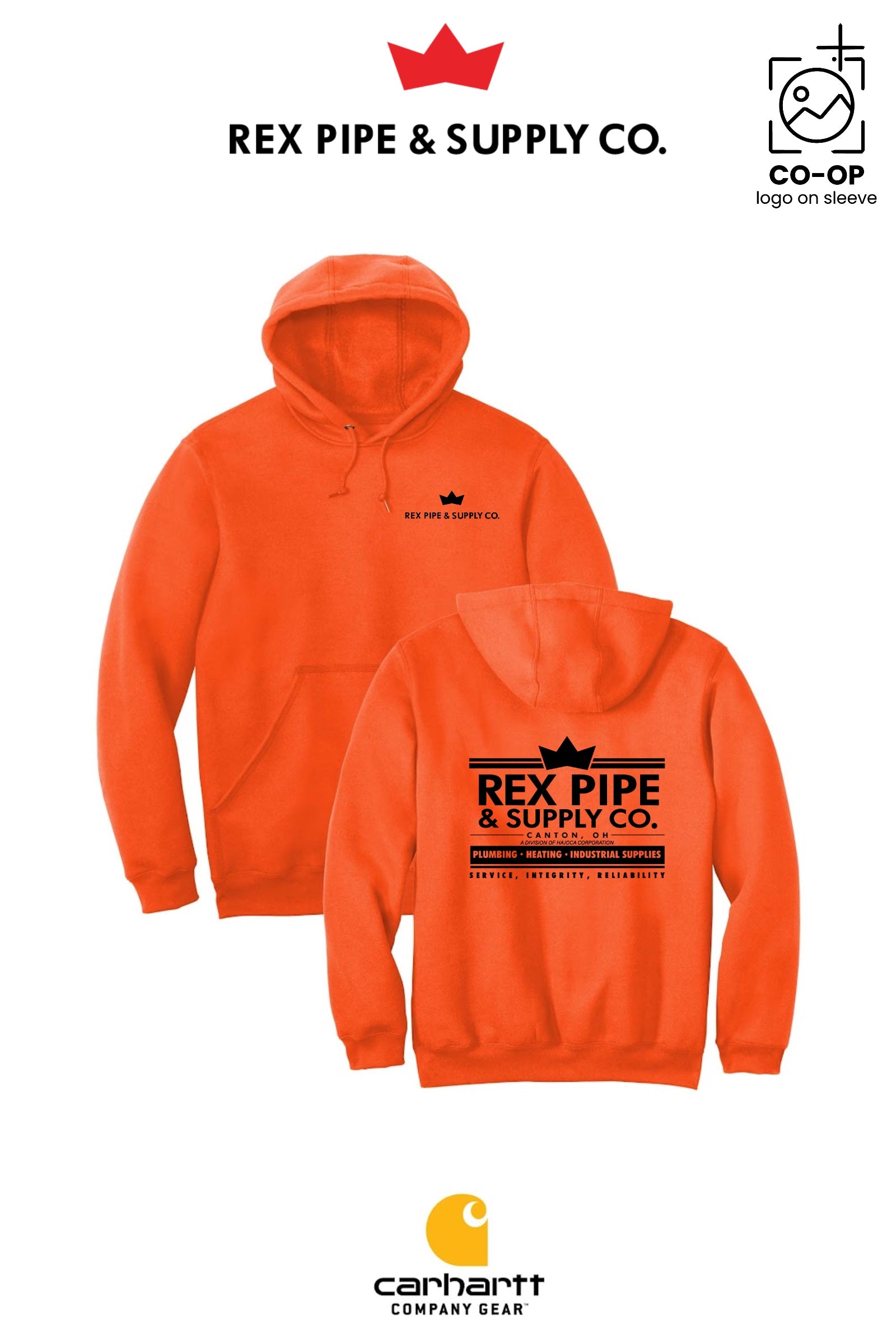 Carhartt® Midweight Hooded Sweatshirt - REX PIPE AND SUPPLY - CANTON