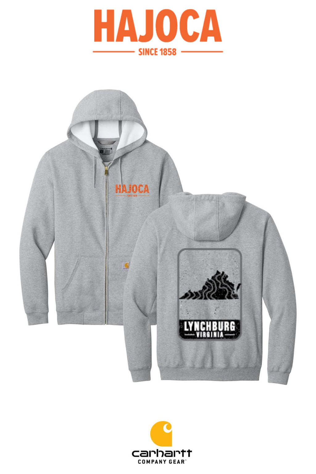 Carhartt® Midweight Hooded Zip-Front Sweatshirt - HAJOCA - LYNCHBURG