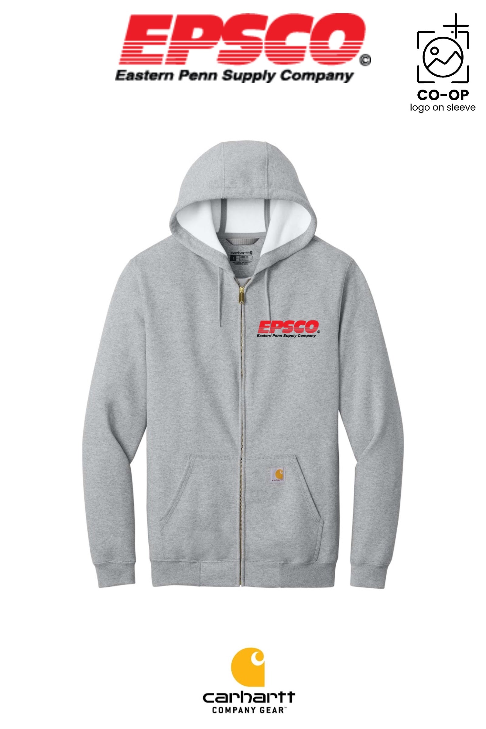 Carhartt® Midweight Hooded Zip-Front Sweatshirt - EPSCO