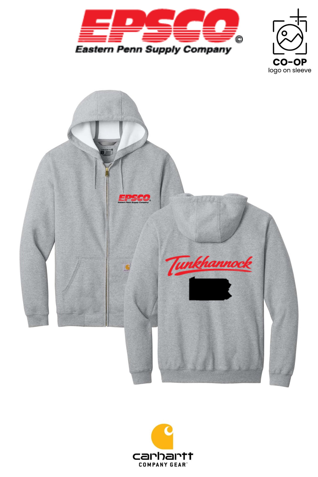 Carhartt® Midweight Hooded Zip-Front Sweatshirt - EPSCO - TUNKHANNOCK