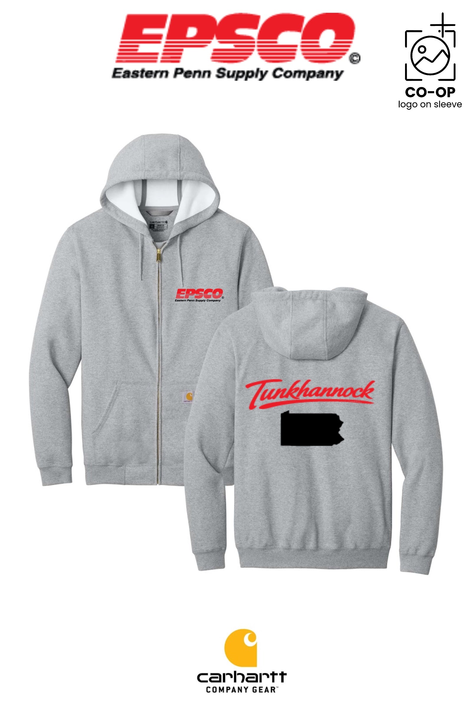 Carhartt® Midweight Hooded Zip-Front Sweatshirt - EPSCO - TUNKHANNOCK