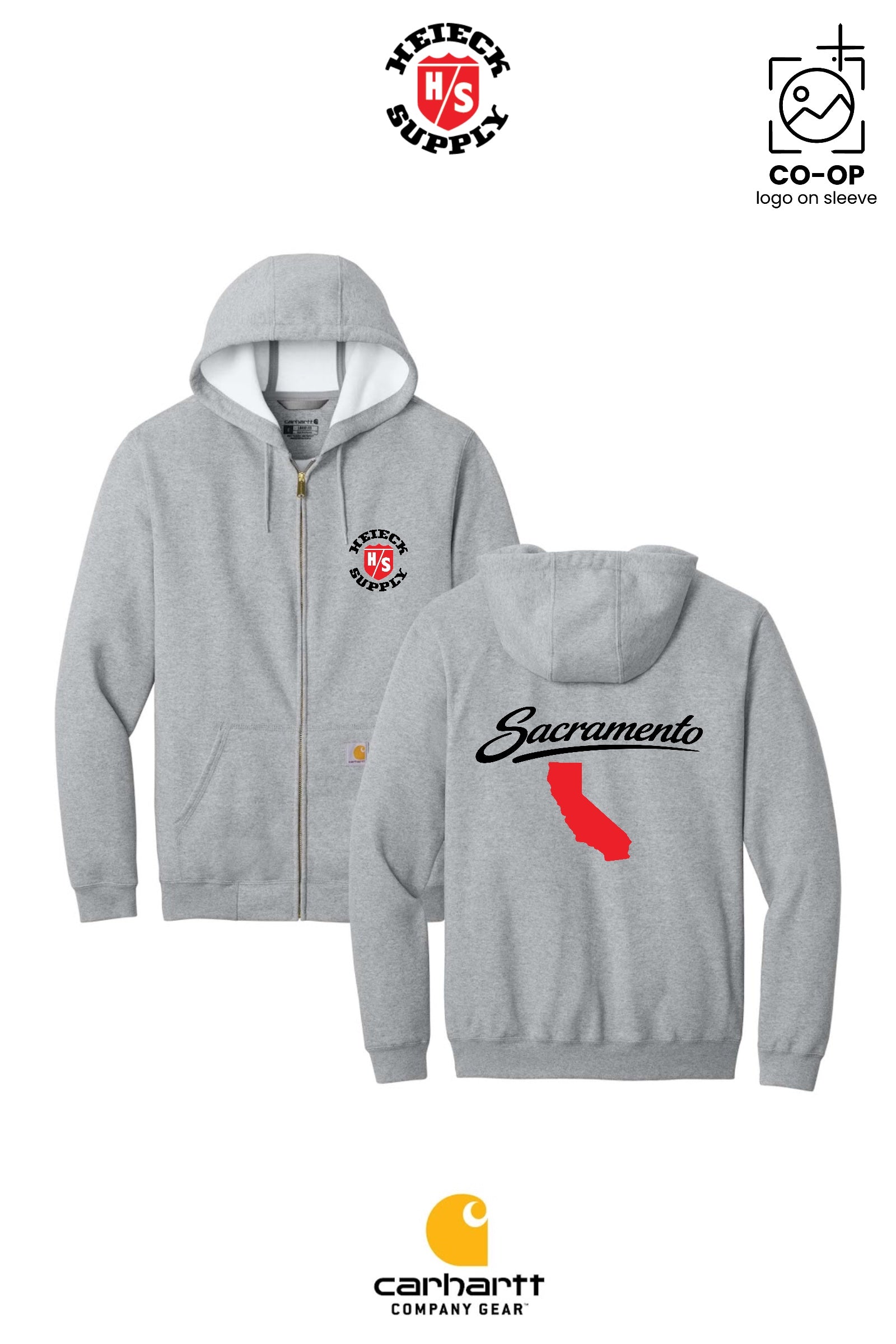 Carhartt® Midweight Hooded Zip-Front Sweatshirt - HEIECK SUPPLY - SACRAMENTO