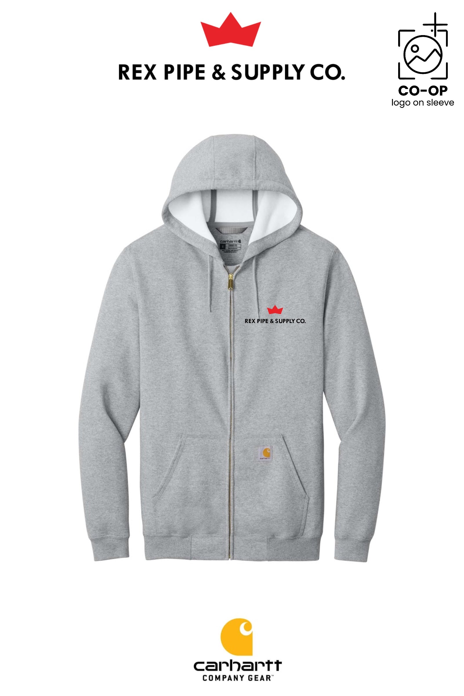 Carhartt® Midweight Hooded Zip-Front Sweatshirt - REX PIPE AND SUPPLY