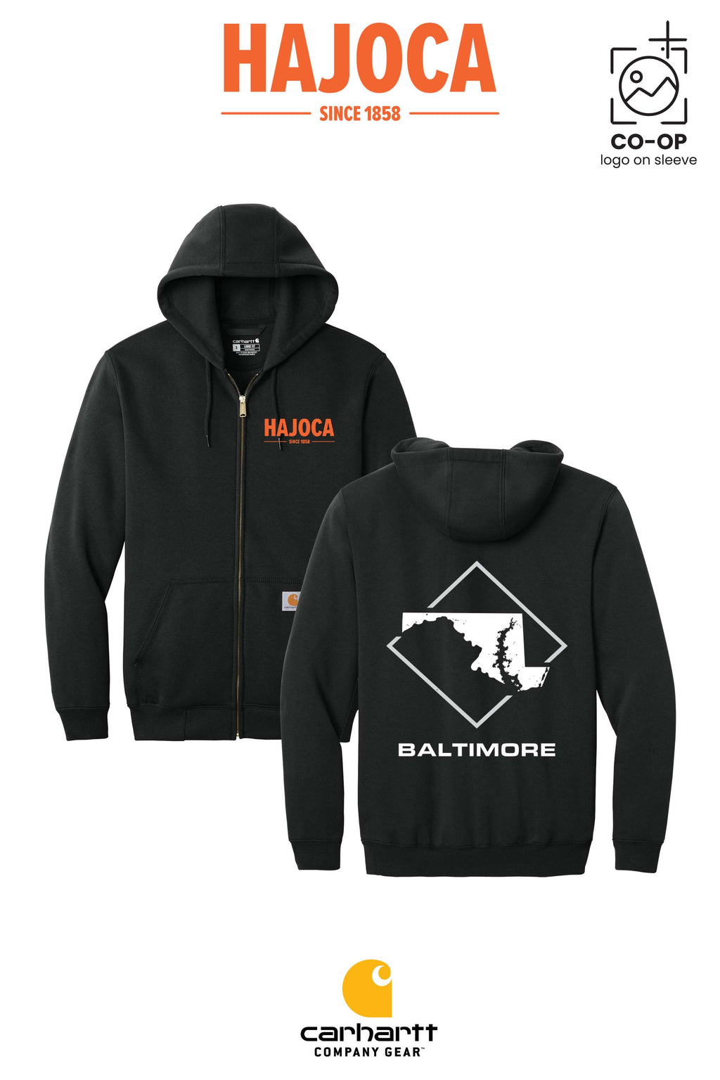 Carhartt® Midweight Hooded Zip-Front Sweatshirt - HAJOCA - BALTIMORE