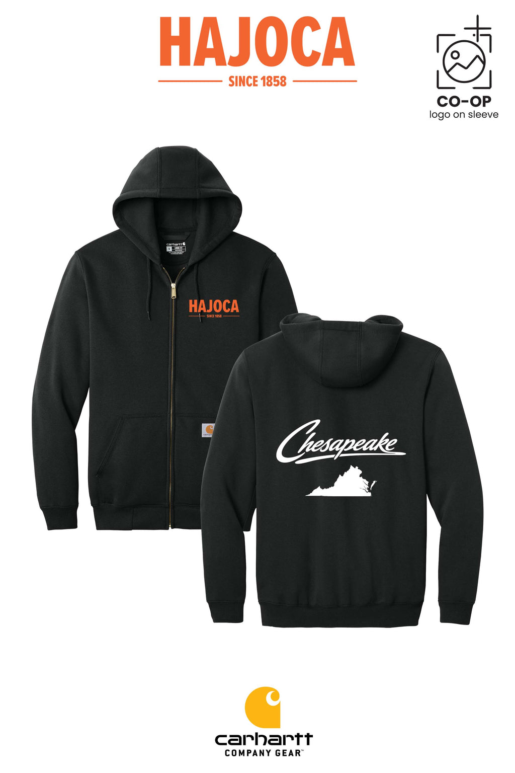 Carhartt® Midweight Hooded Zip-Front Sweatshirt - HAJOCA - CHESAPEAKE