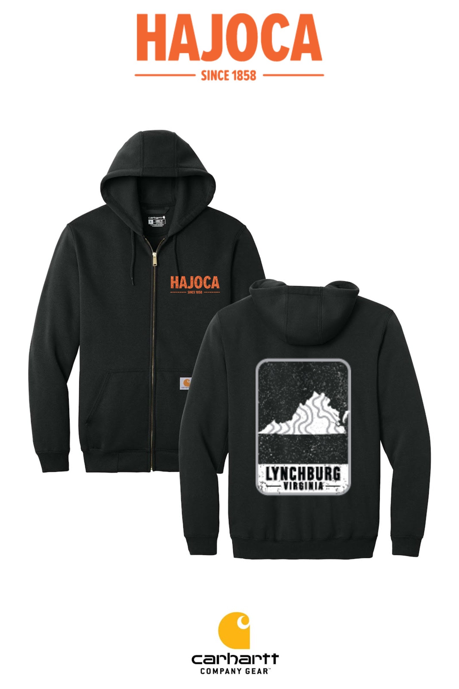 Carhartt® Midweight Hooded Zip-Front Sweatshirt - HAJOCA - LYNCHBURG